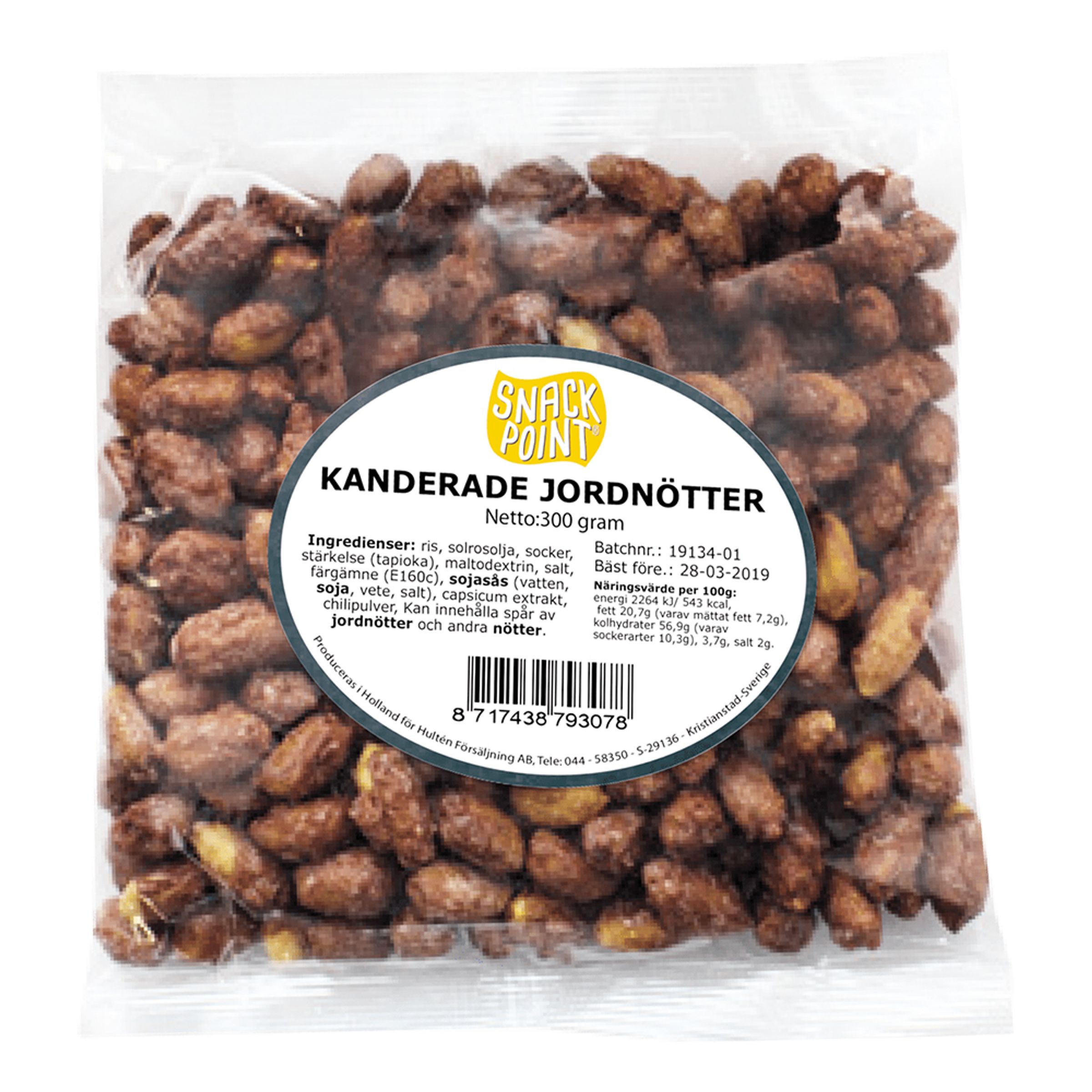 Kandiserede Jordnødder - 225 gram