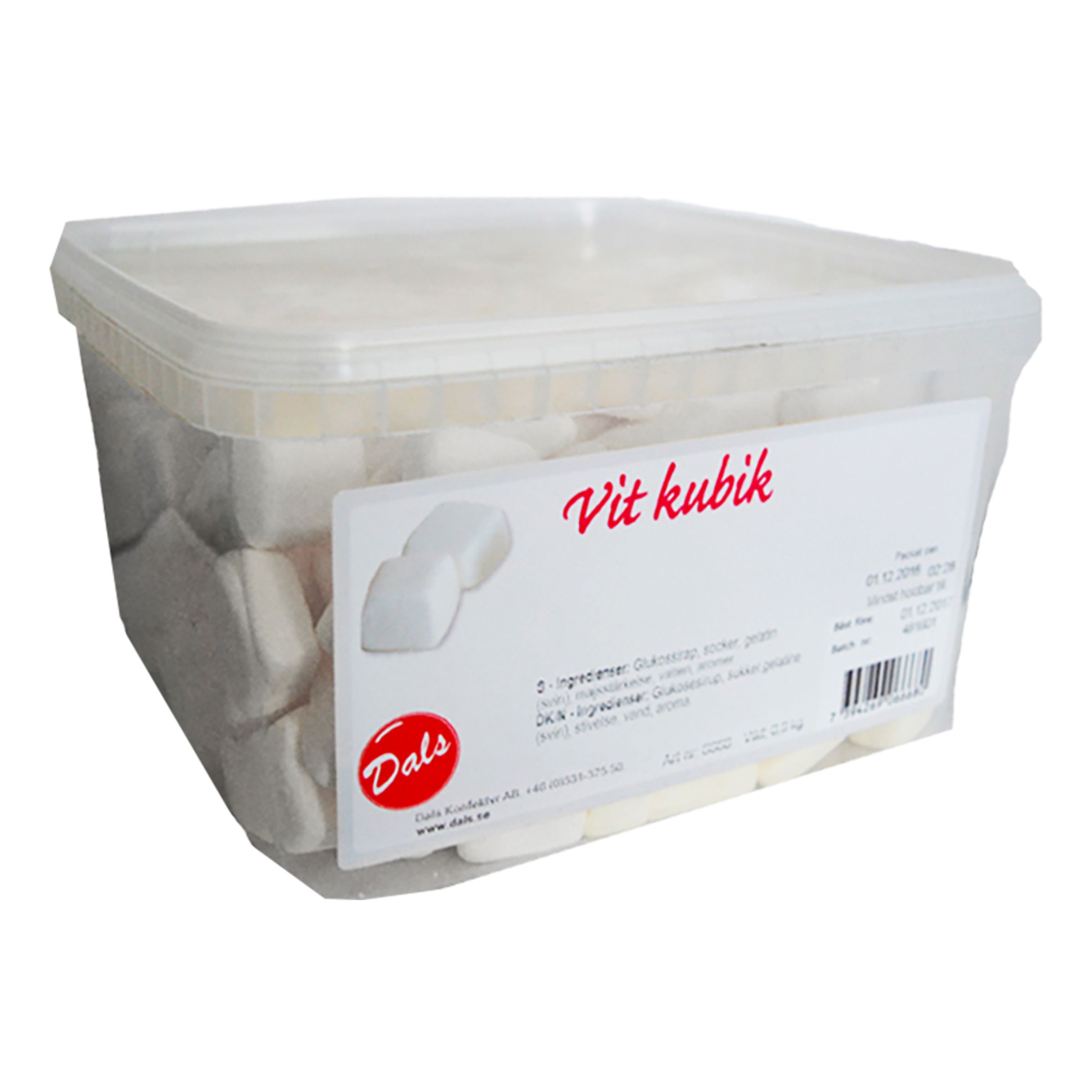 Hvid Kubik Økonomipakke - 1,8 kg