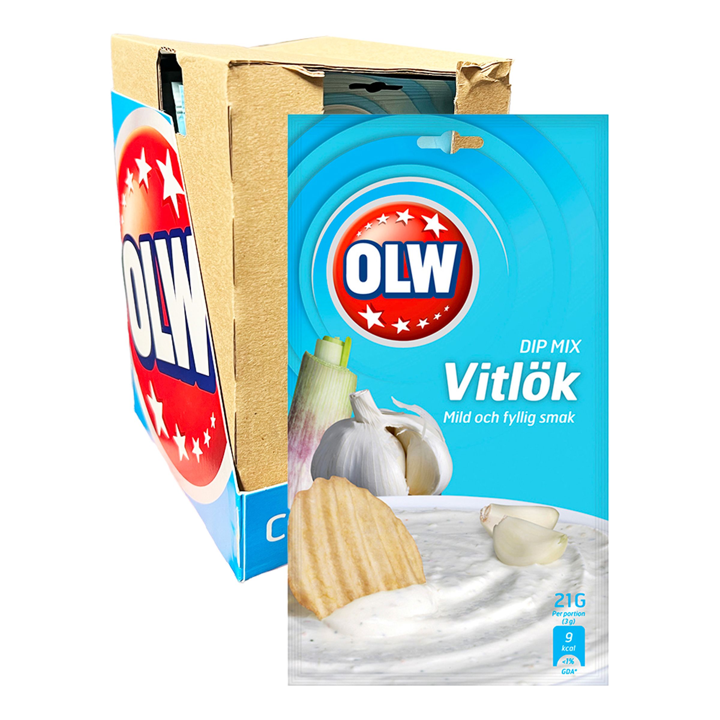 OLW Dipmix Hvidløg Storpak - 16-pak