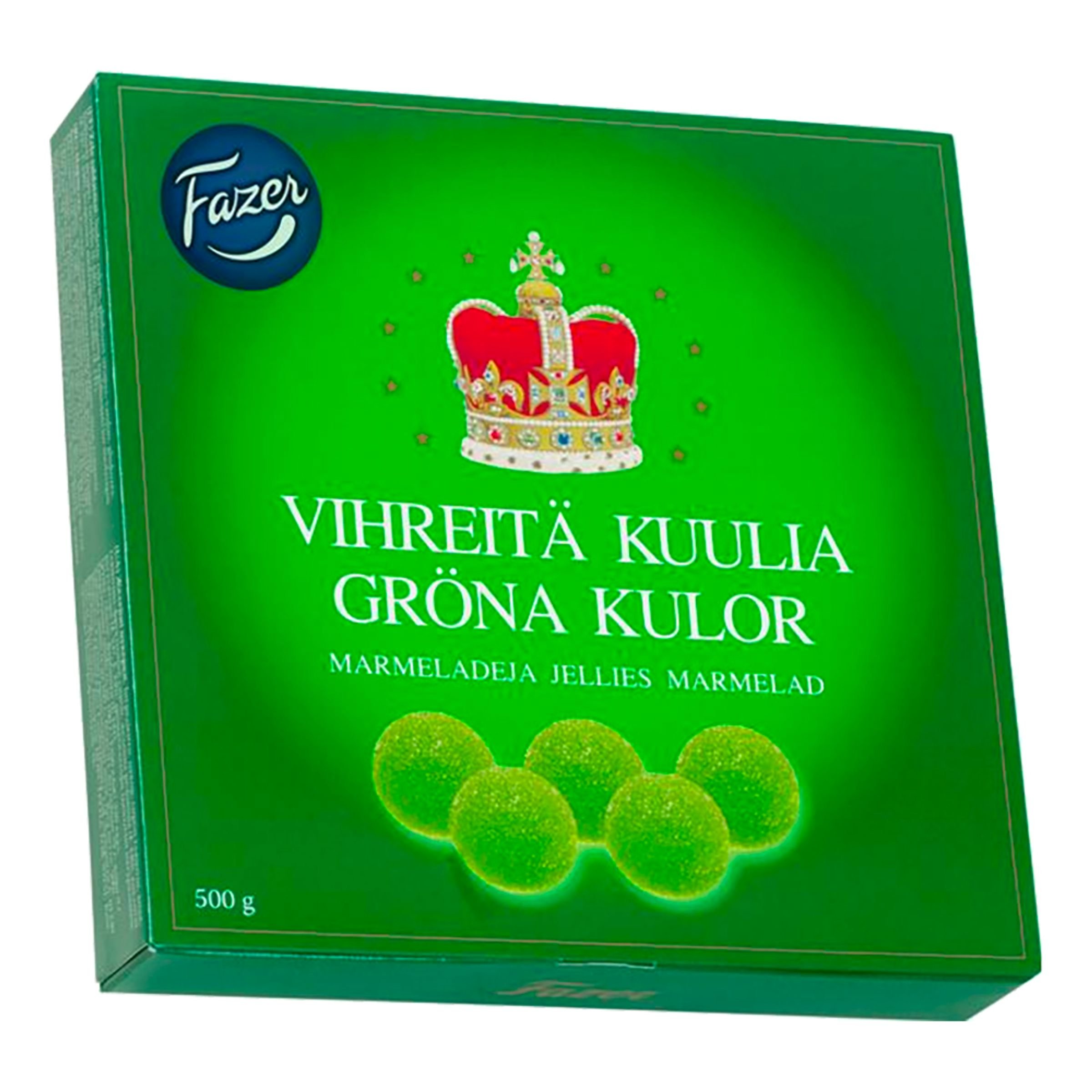 Fazer Grønne Kugler Æske - 500 gram