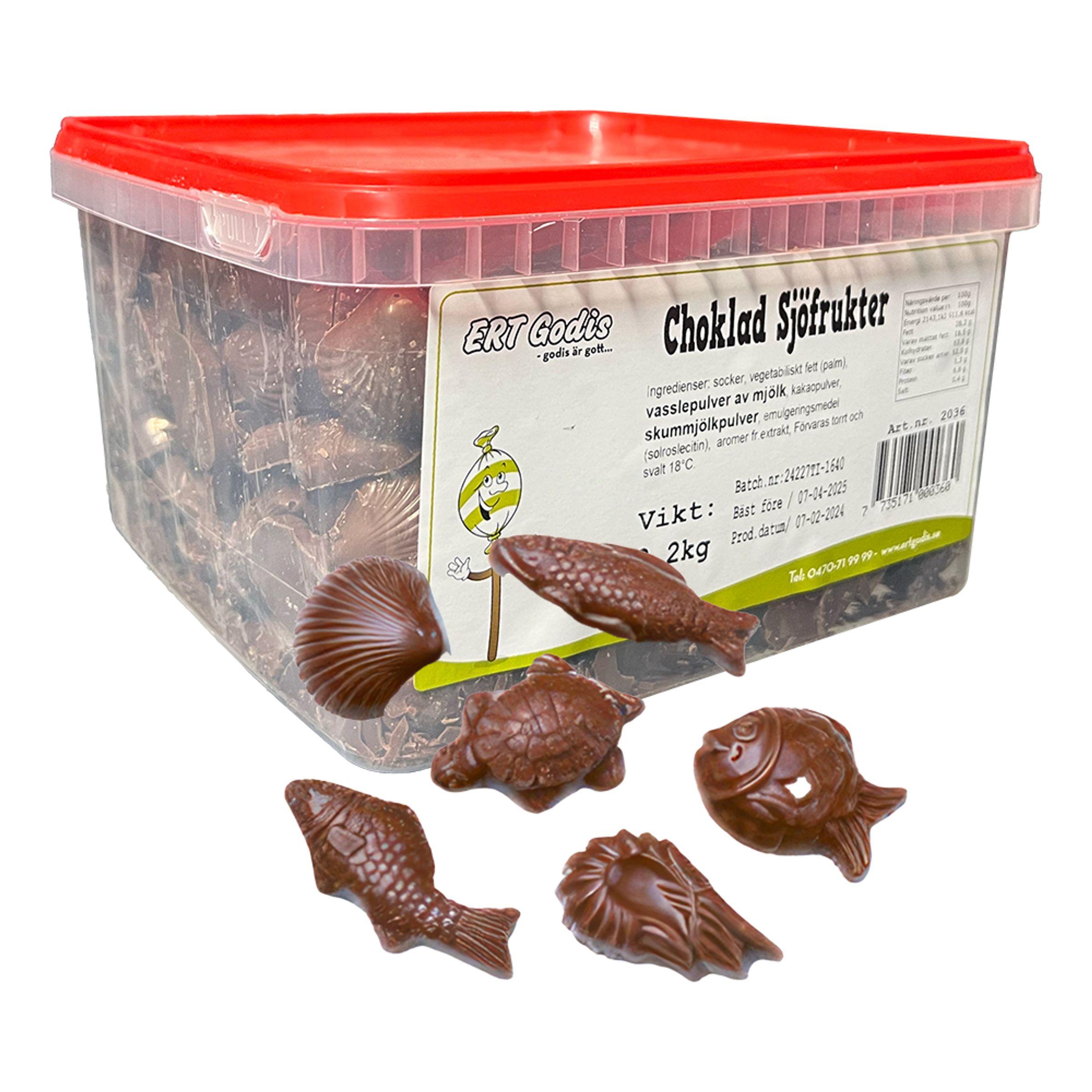 Havfrugter Chokolade Økonomipakke - 2,2 kg