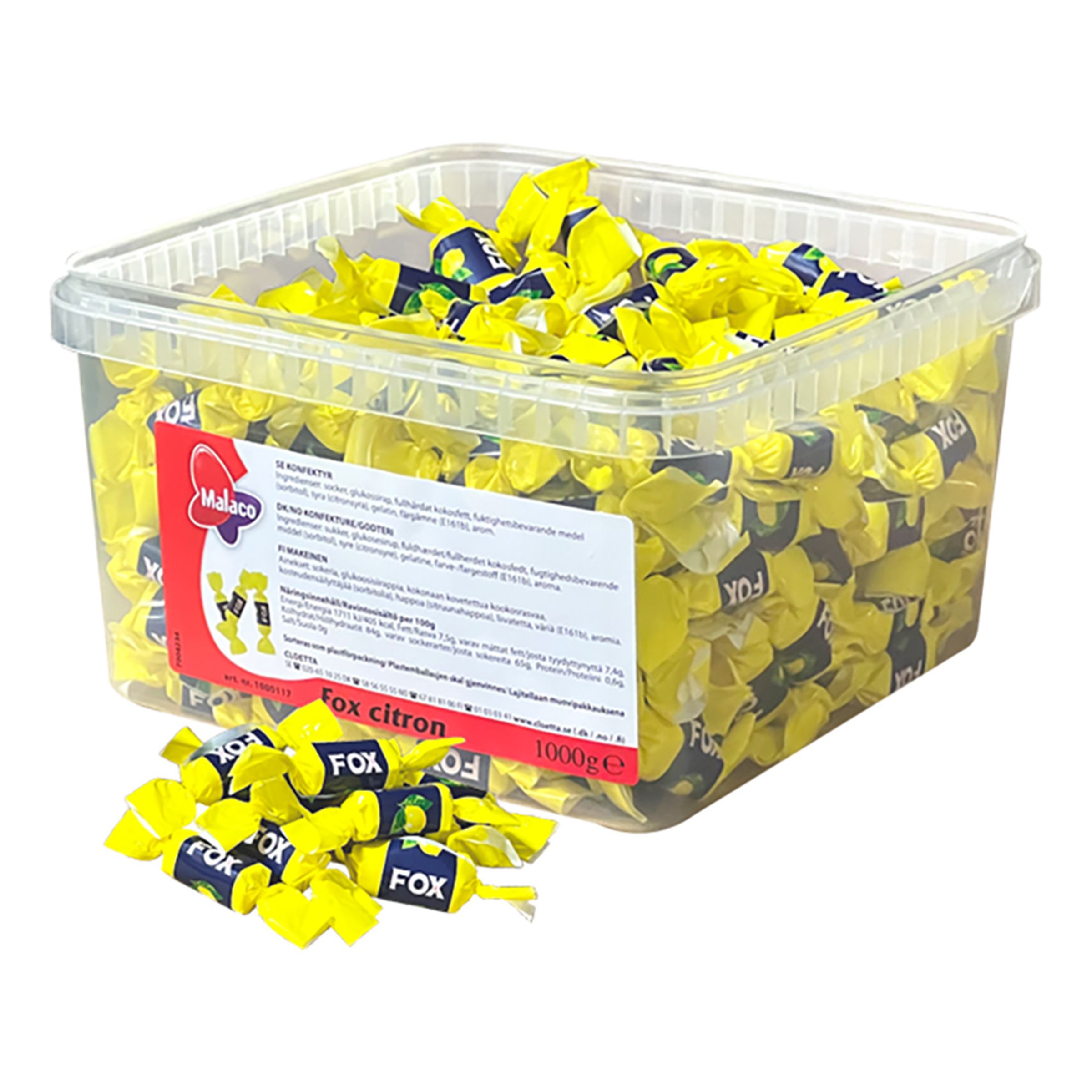 Malaco Fox Citron Økonomipakke - 1 kg