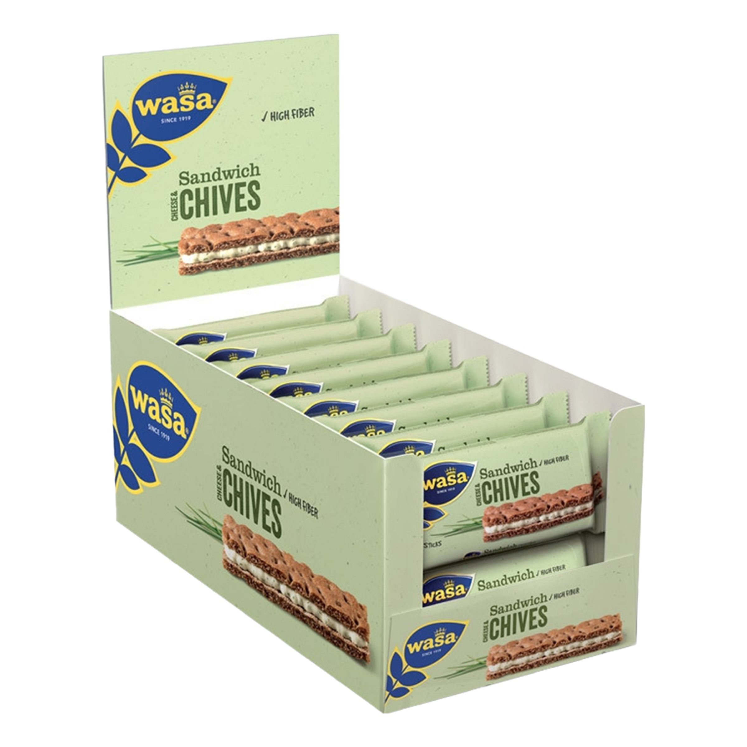 Wasa Sandwich Cheese & Chives Storpak - 24-pak