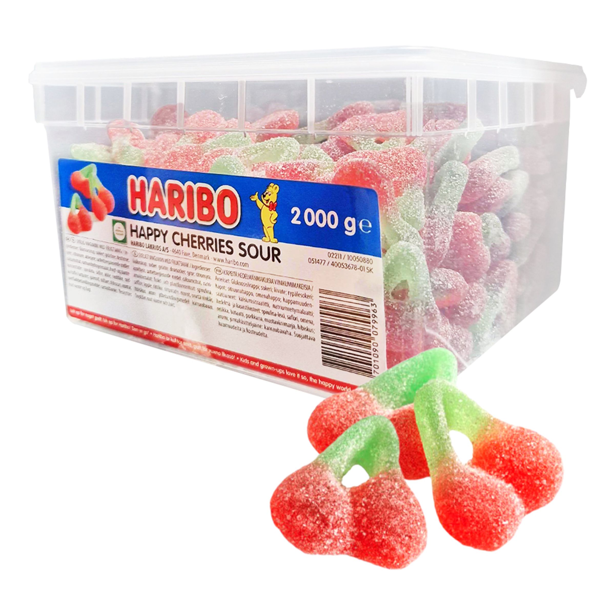 Haribo Happy Cherries Sour Økonomipakke  - 2 kg