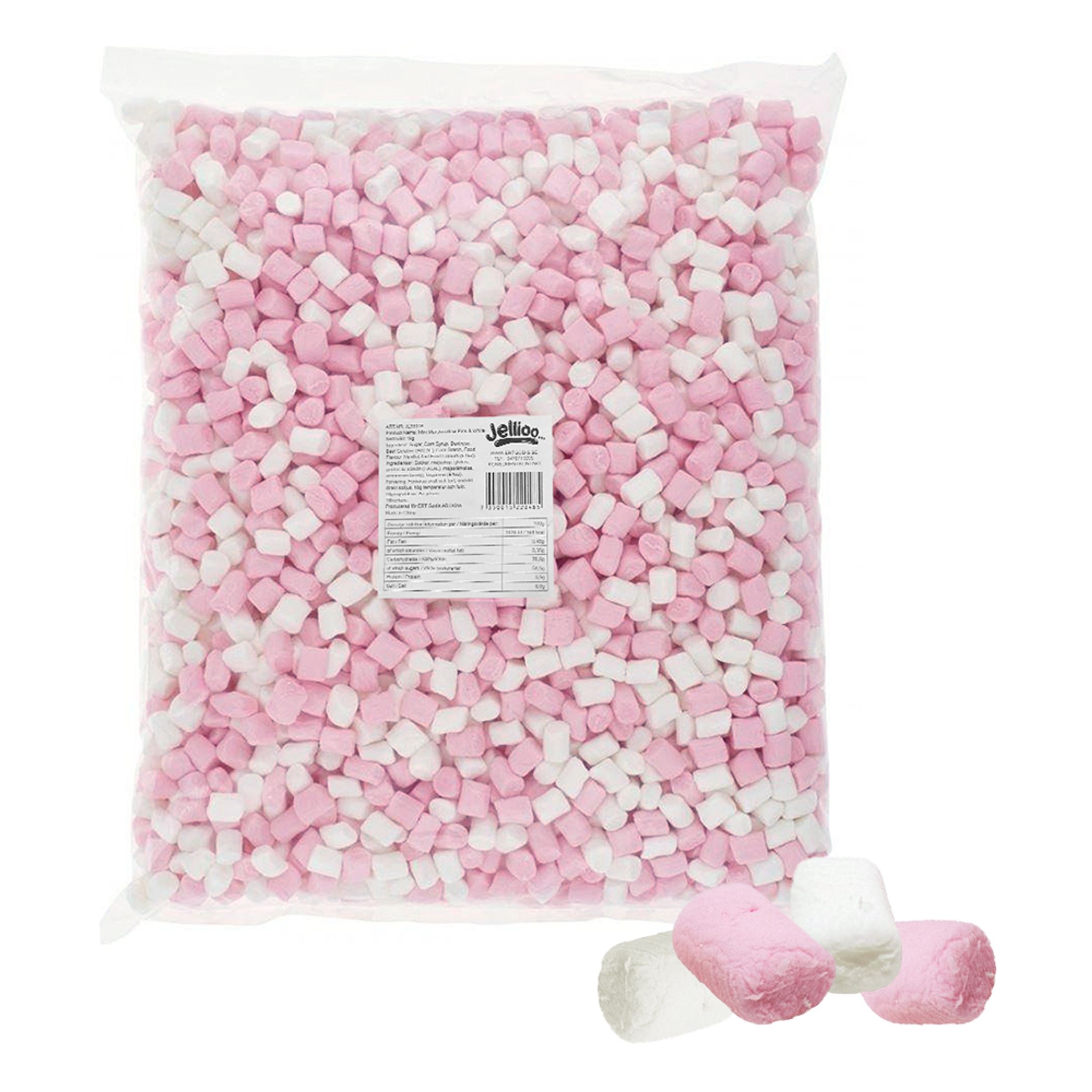Mini Marshmallow Pink & White Økonomipakke - 1 kg