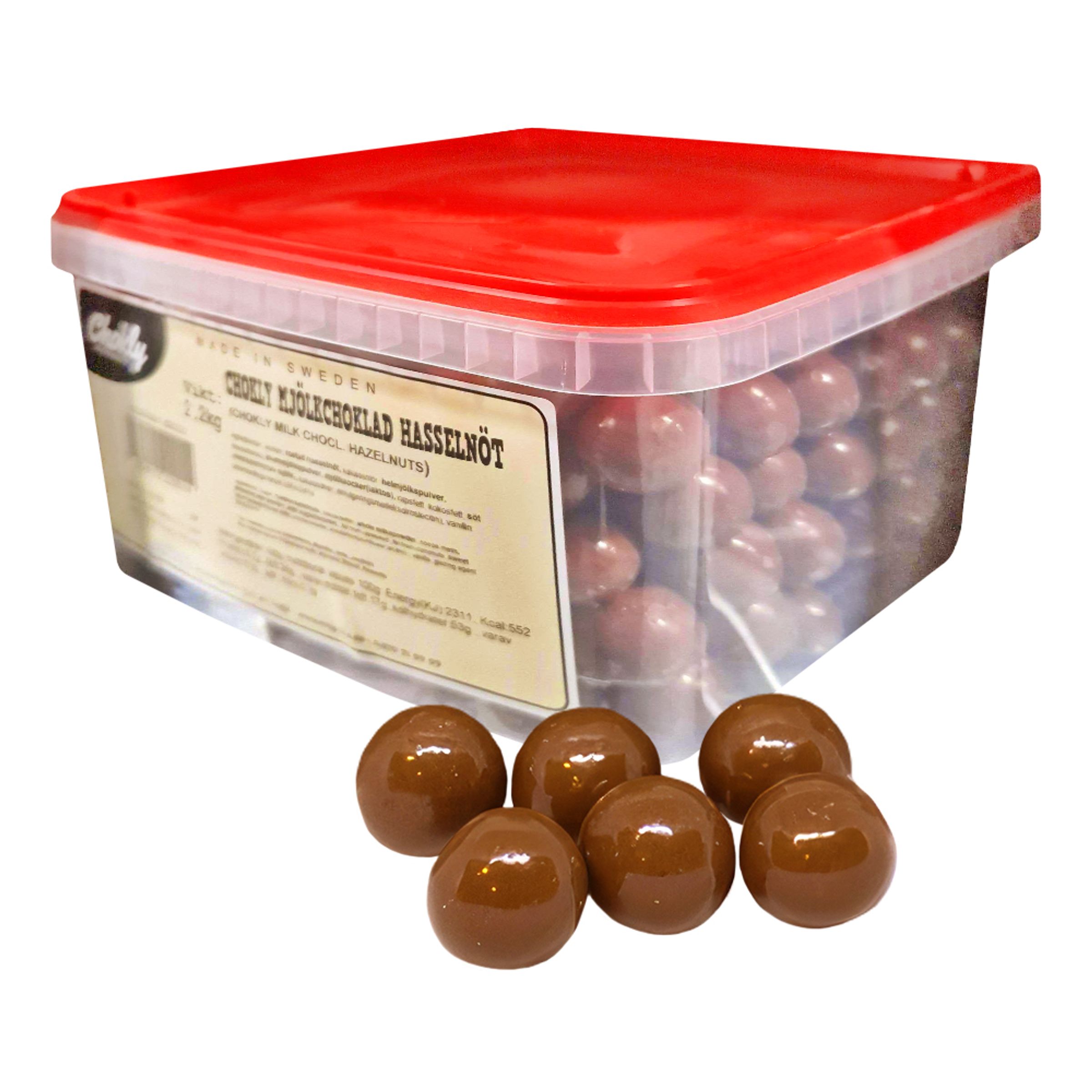 Chokly Mælkechokolade Hasselnød Økonomipakke  - 2,2 kg