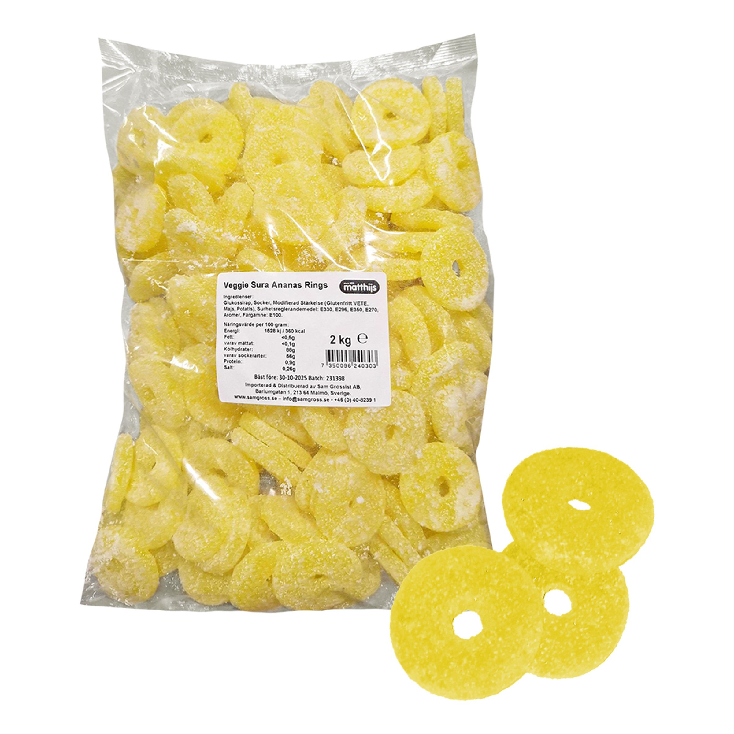 Sure Ananasringe Økonomipakke - 2 kg