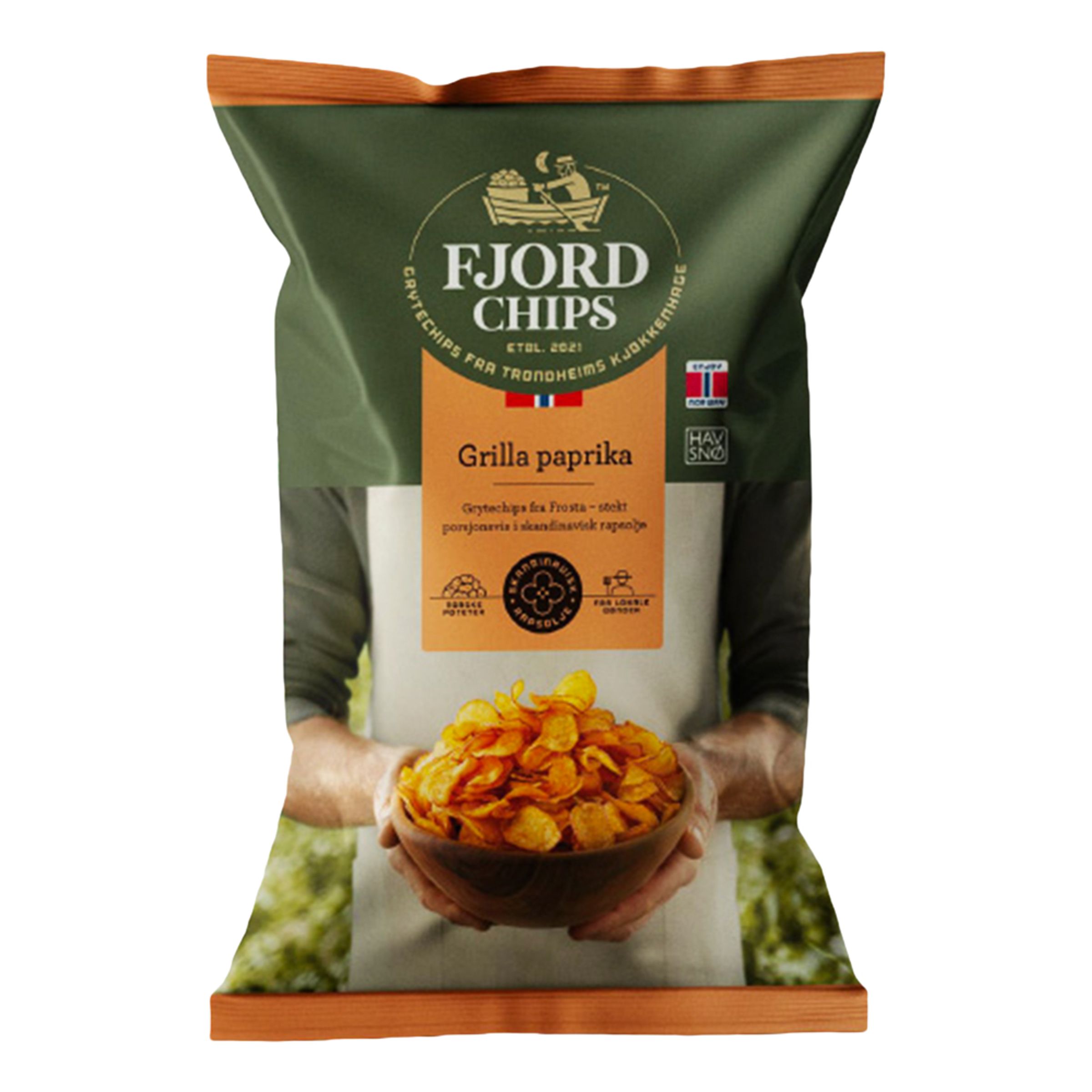Fjordchips "Grilla Paprika" - 150 gram