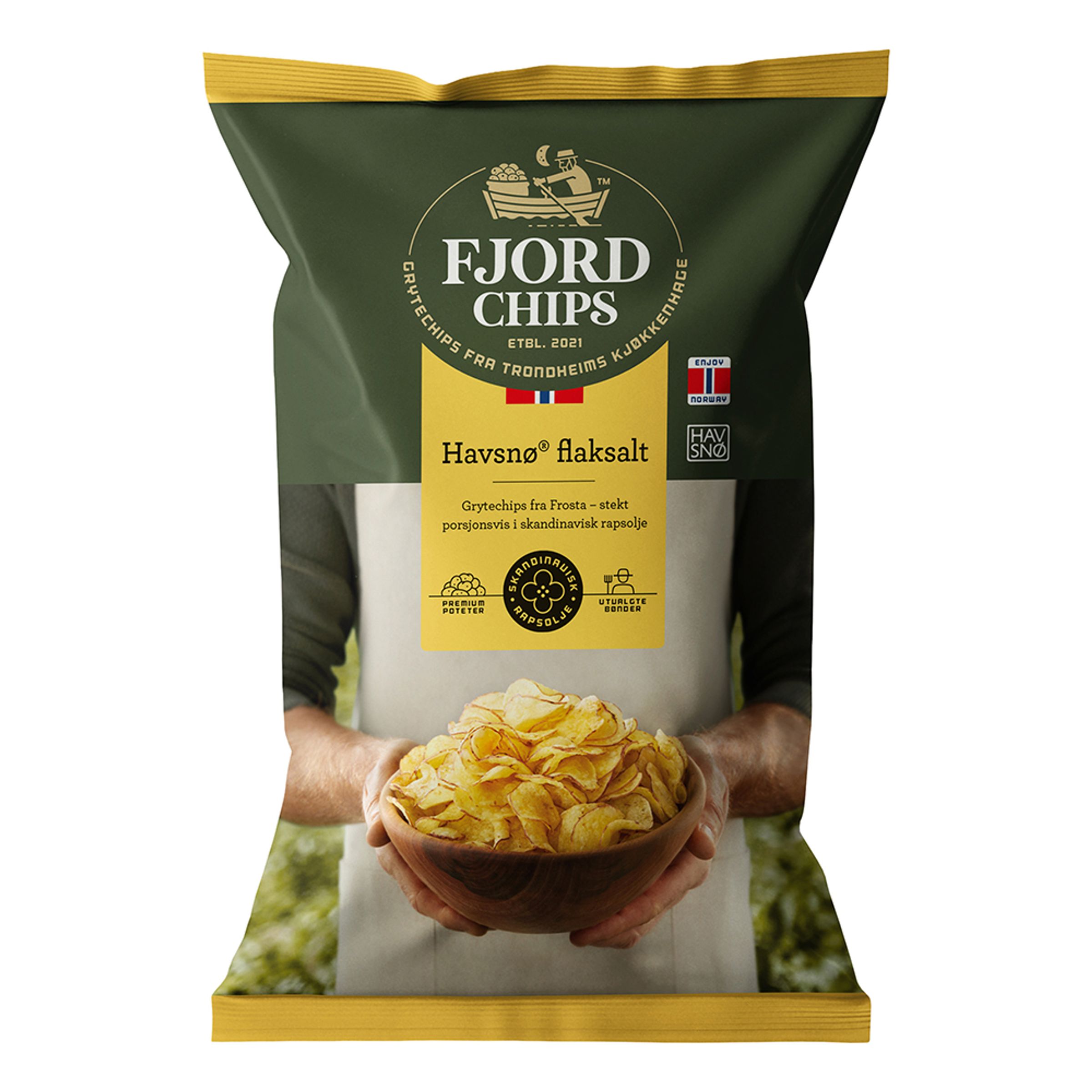 Fjordchips "Havsnø Flaksalt" - 150 gram