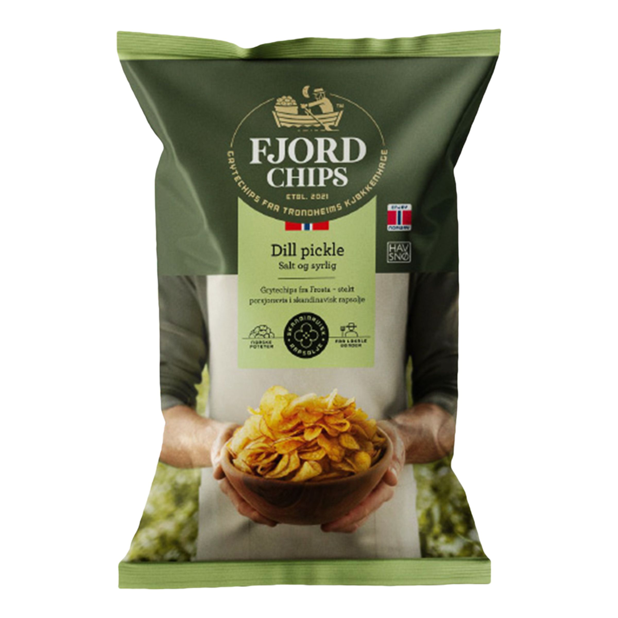 Fjordchips "Dill Pickle" - 150 gram