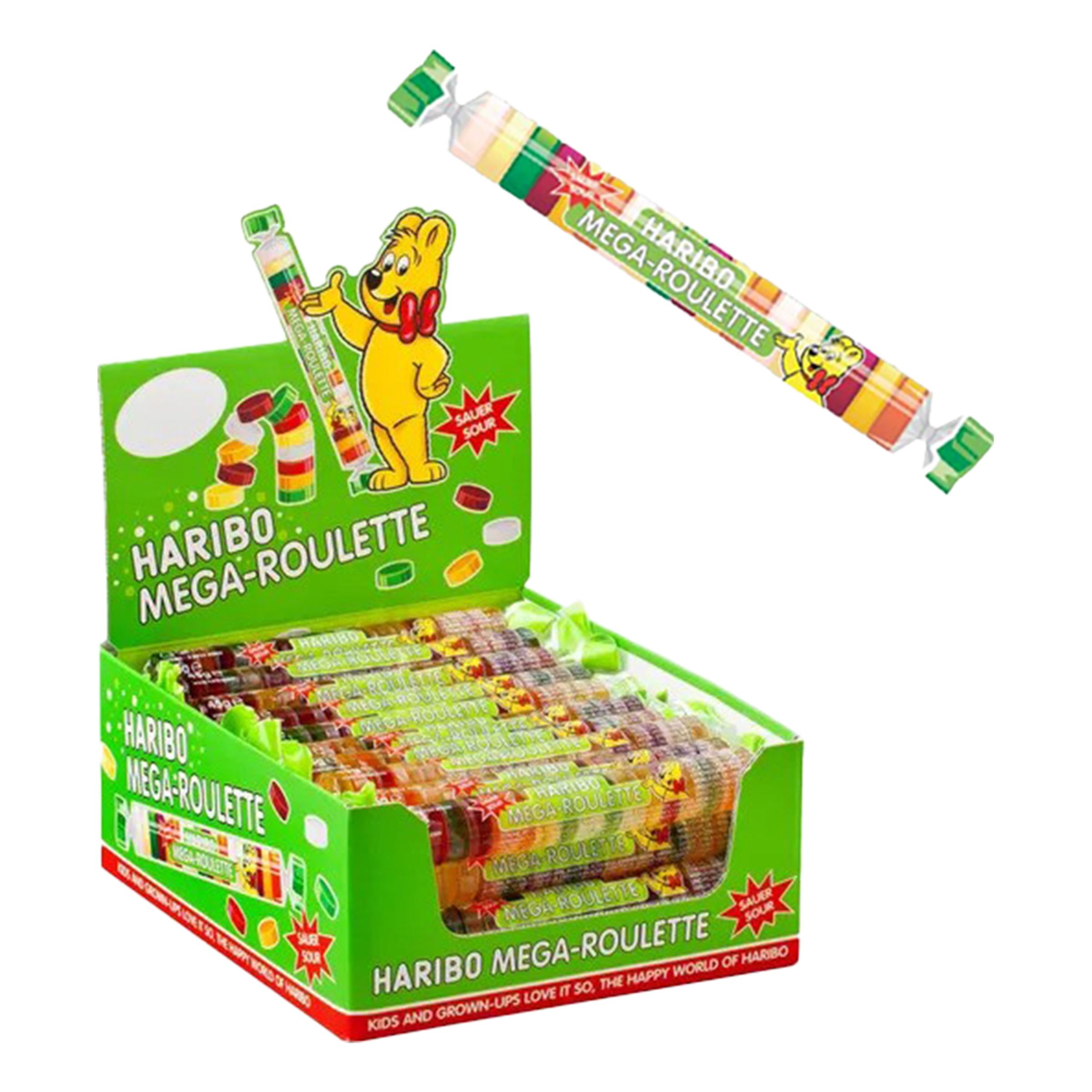 Mega Roulette Happy Sour Storpak - 40-pak