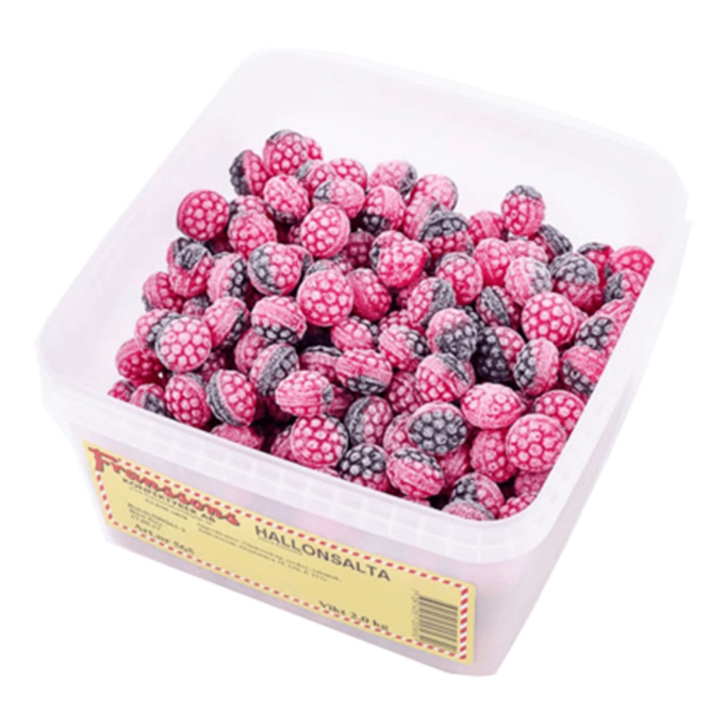 Hindbærsalte Bolsjer Økonomipakke - 2 kg