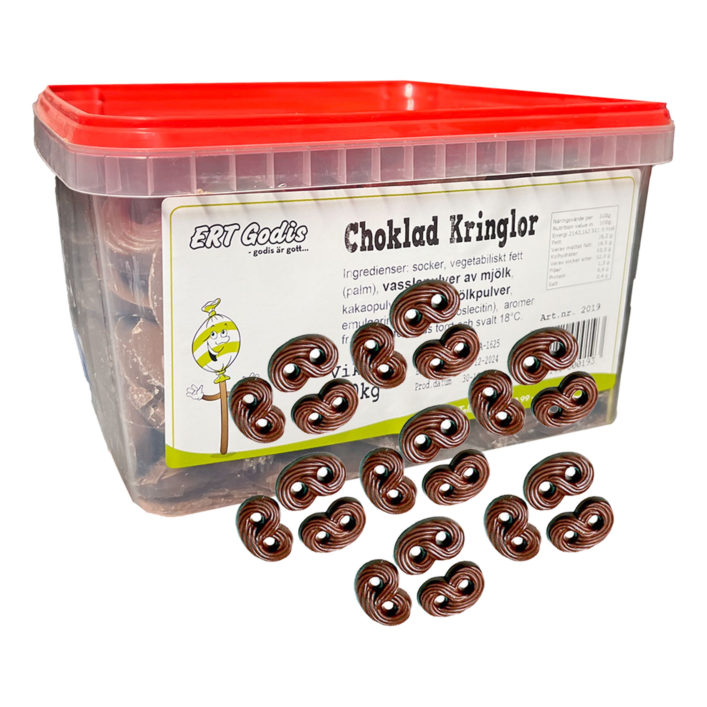 Chokoladekringler Storpakke - 2 kg