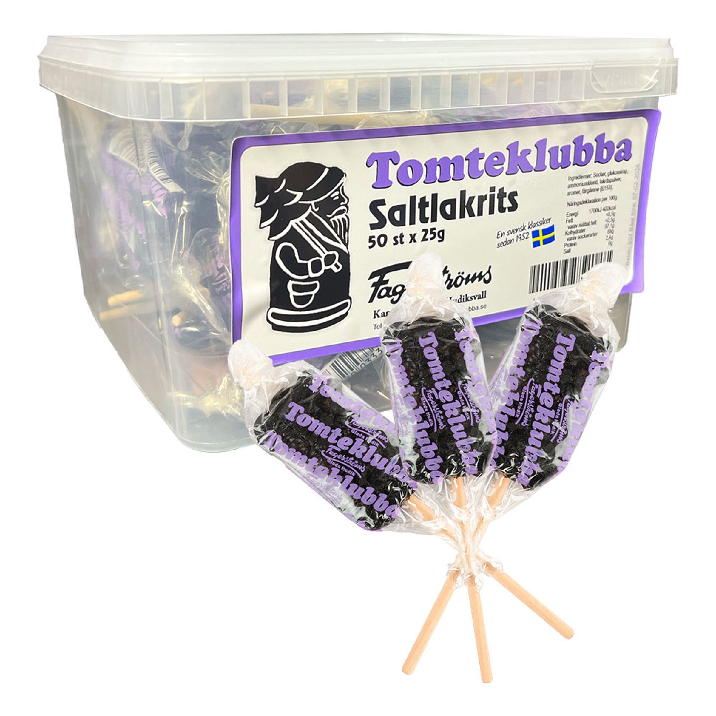 Slikkepind Lakrids Storpak - 50-stk
