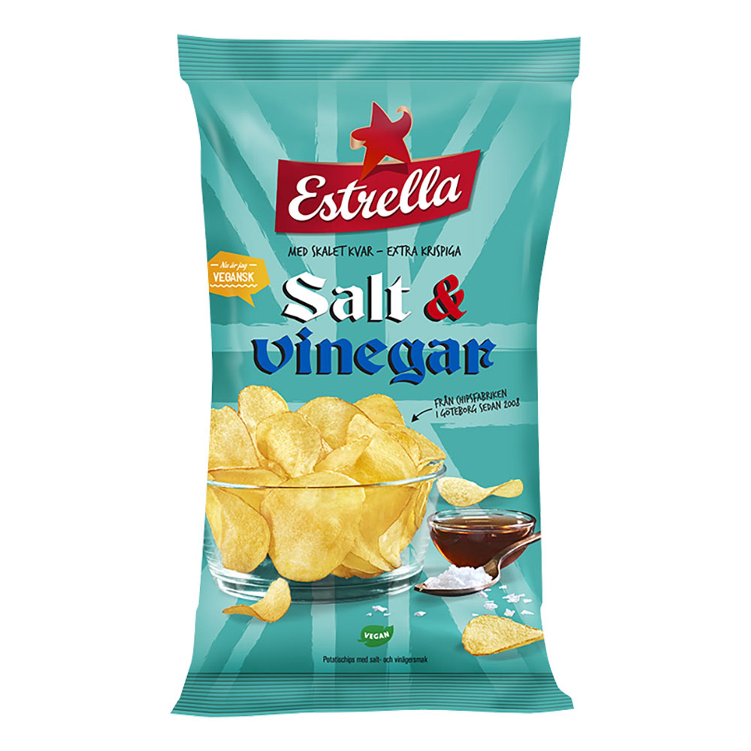 Estrella Salt & Eddike Chips - 175 gram