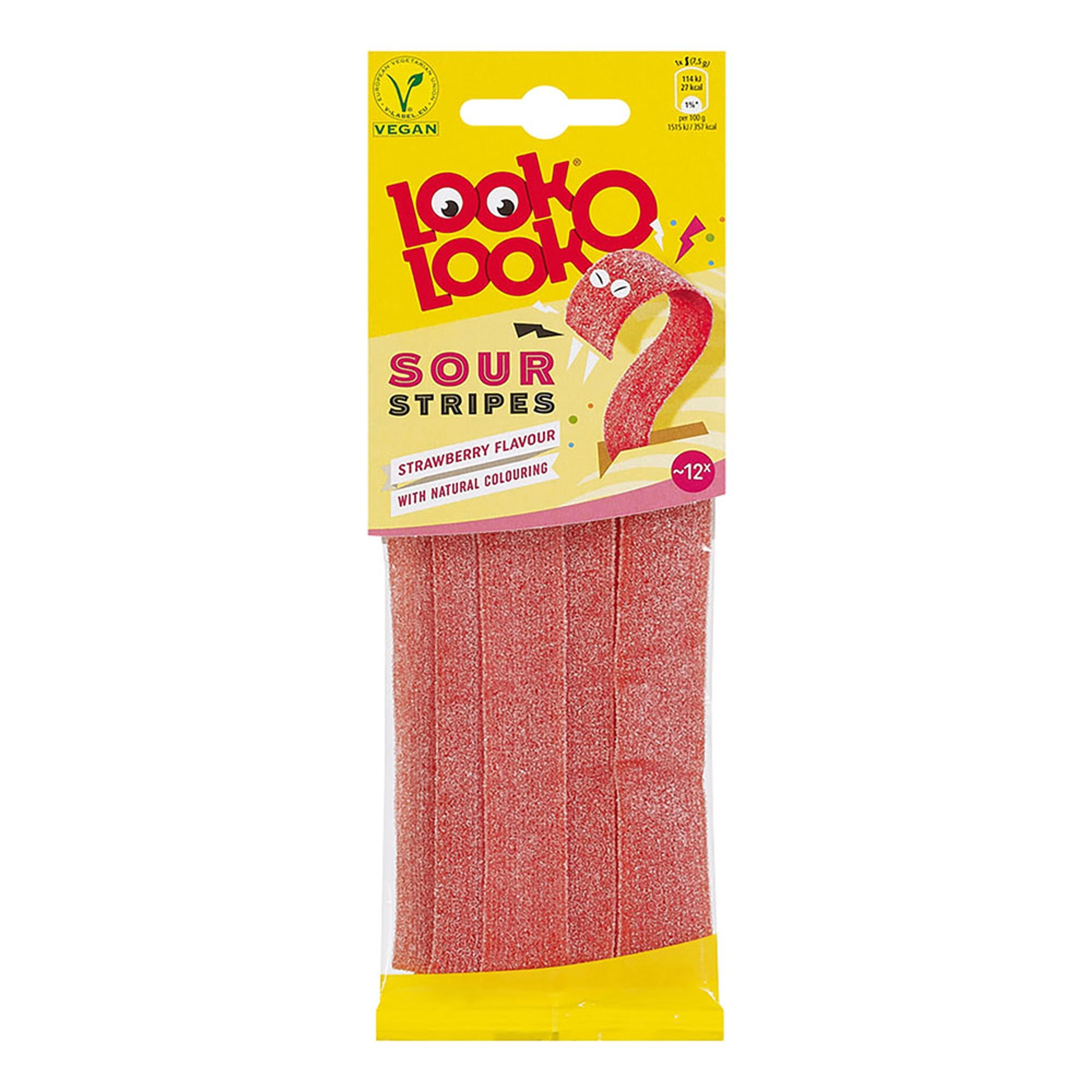 Look-O-Look Jordbær Sour Stripes