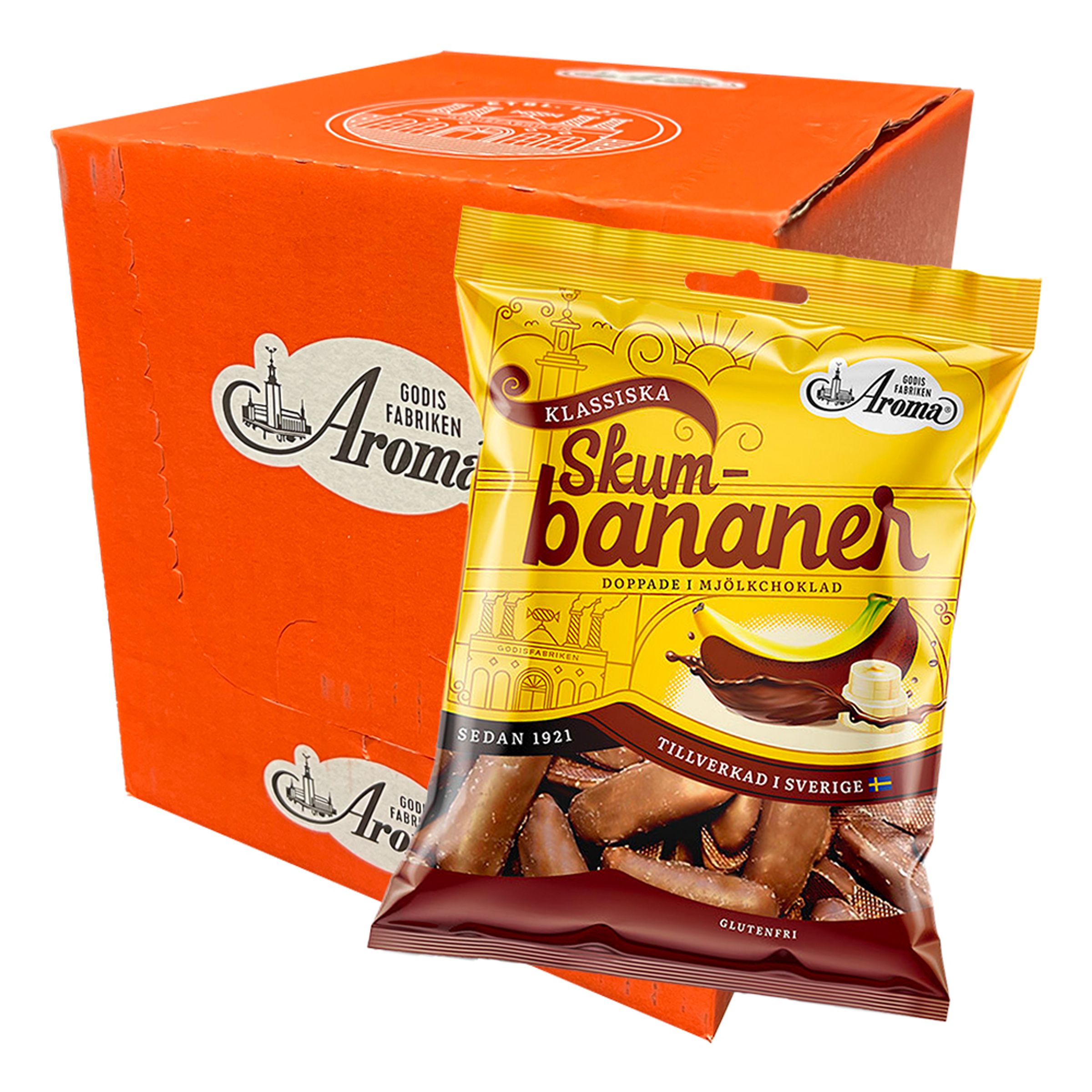 Aroma Chokoladebananer Skum Storpak - 10-pak