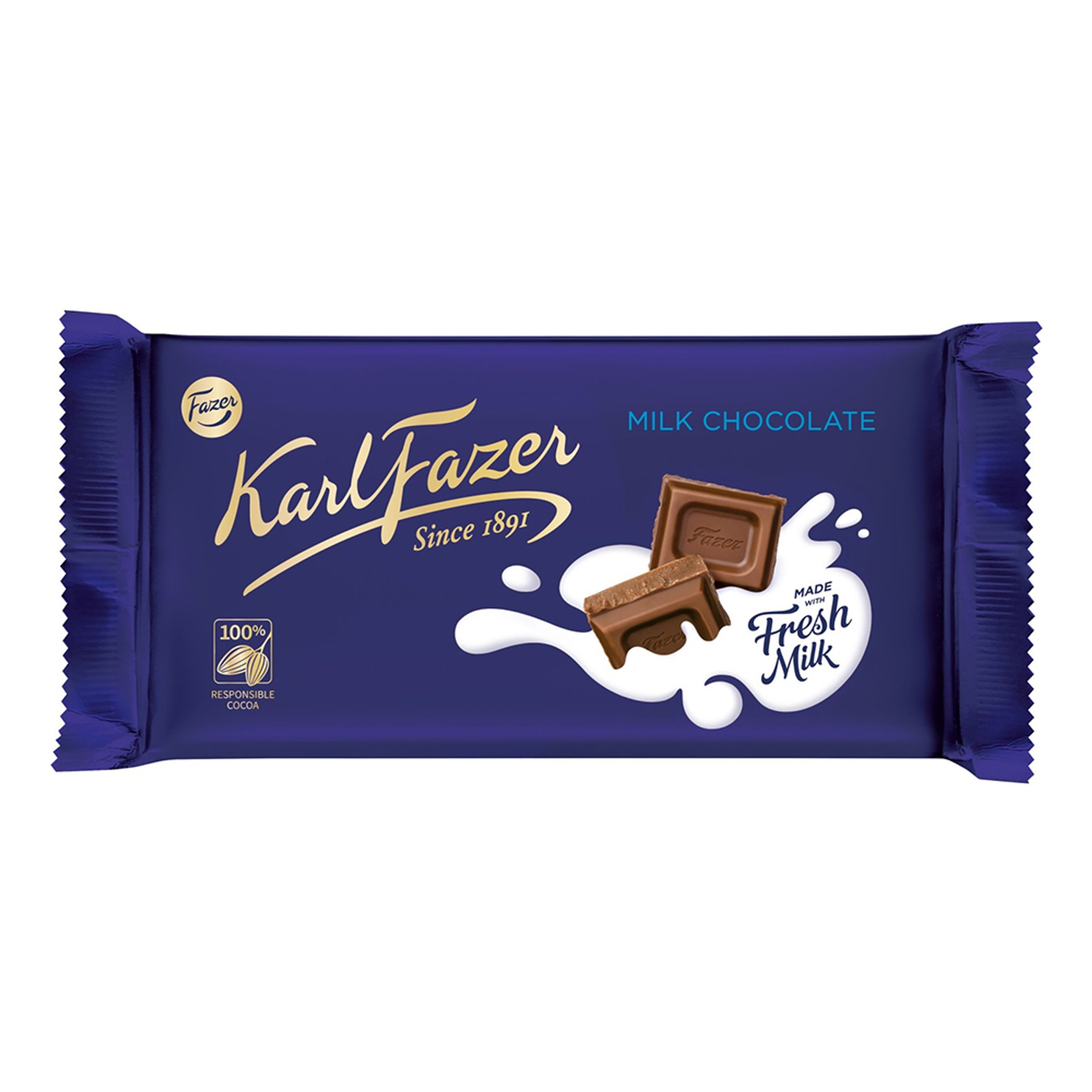 Karl Fazer Mælkechokolade Chokoladebar - 145 gram