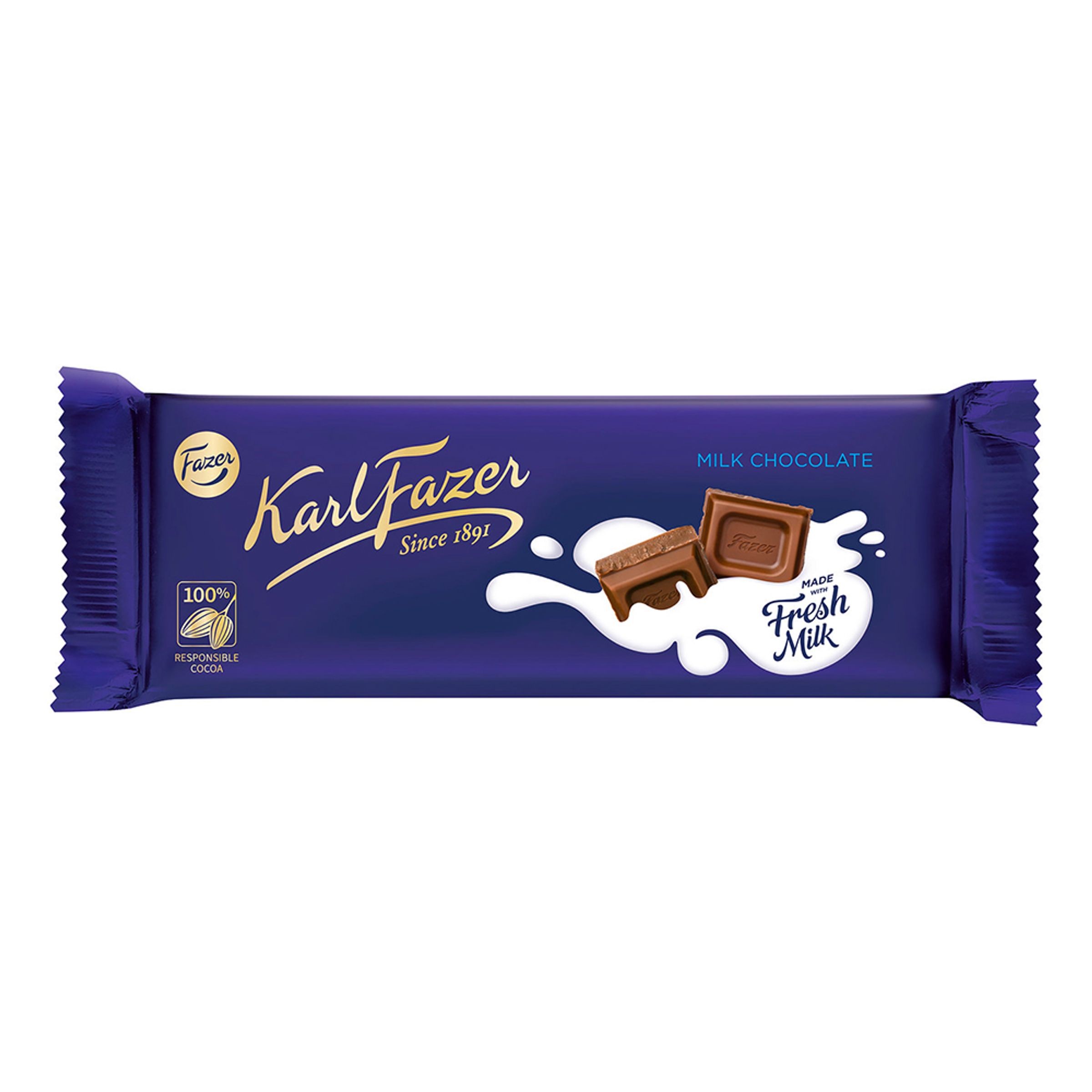 Karl Fazer Mælkechokolade Chokoladebar - 70 gram
