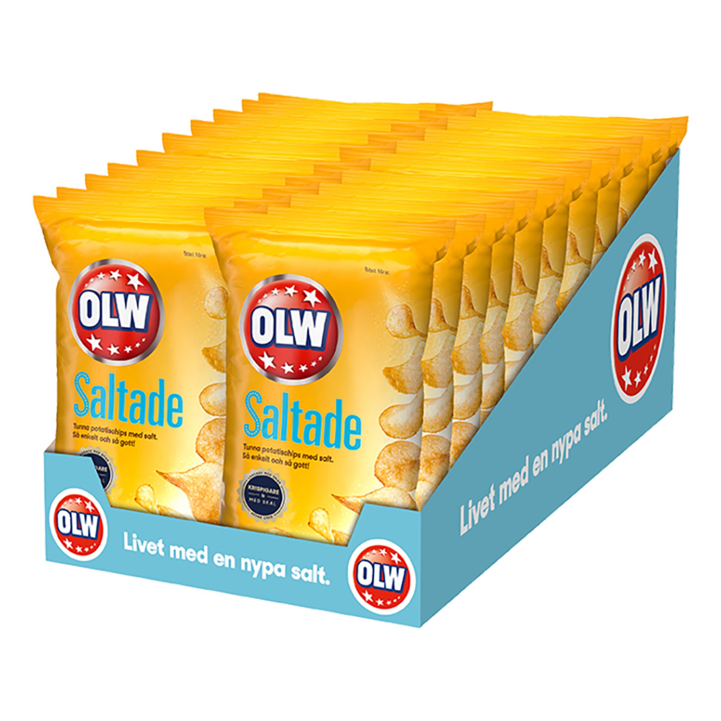 OLW Letsaltede Chips Mini Storpak - 20-pak