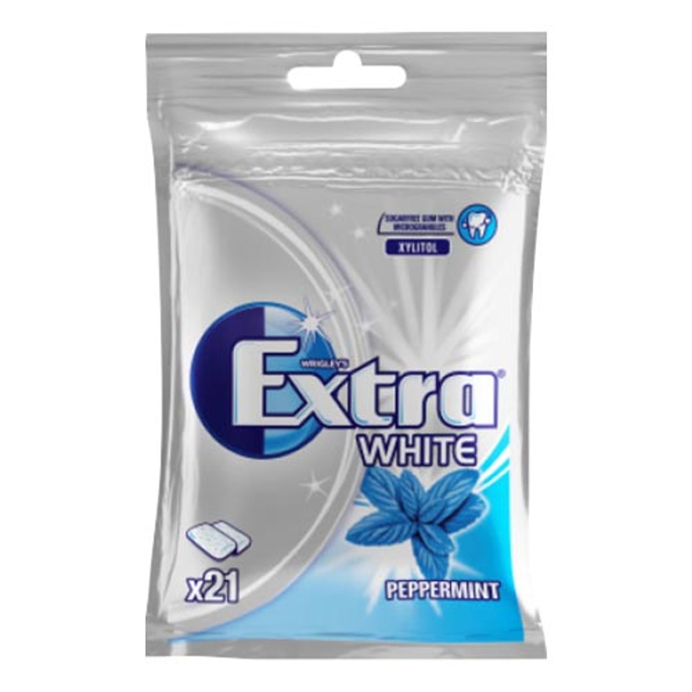 Extra White Peppermint Tyggegummi - 29 g