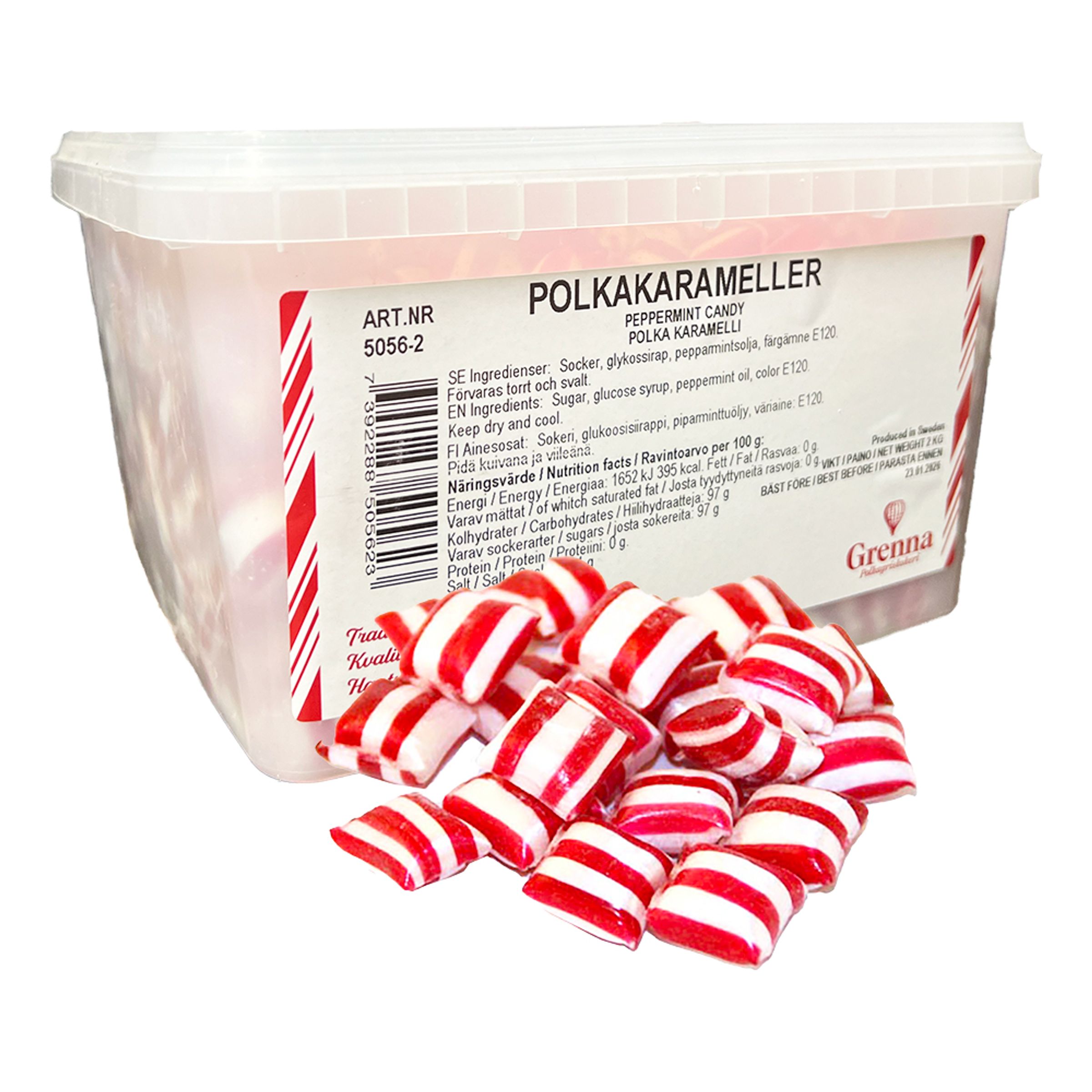 Ægte Polkabolsjer Storpak - 2 kg