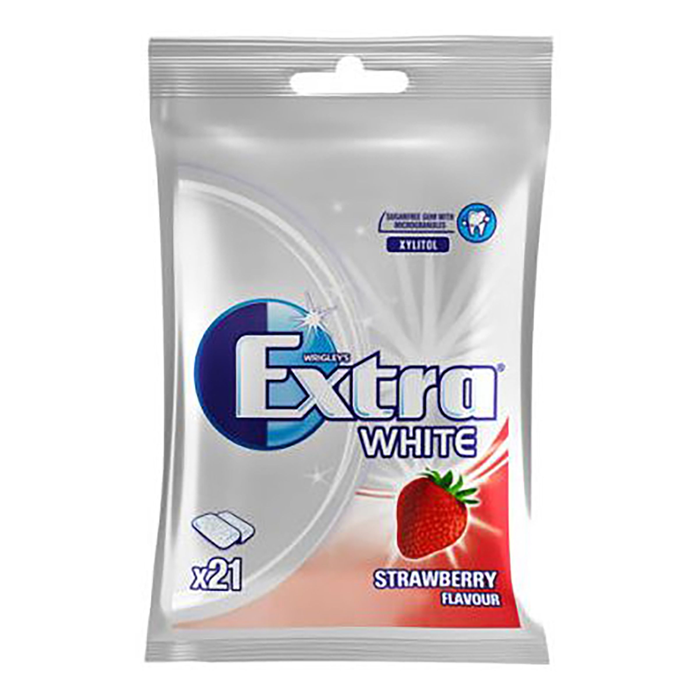 Extra White Strawberry Tyggegummi - 29 gram
