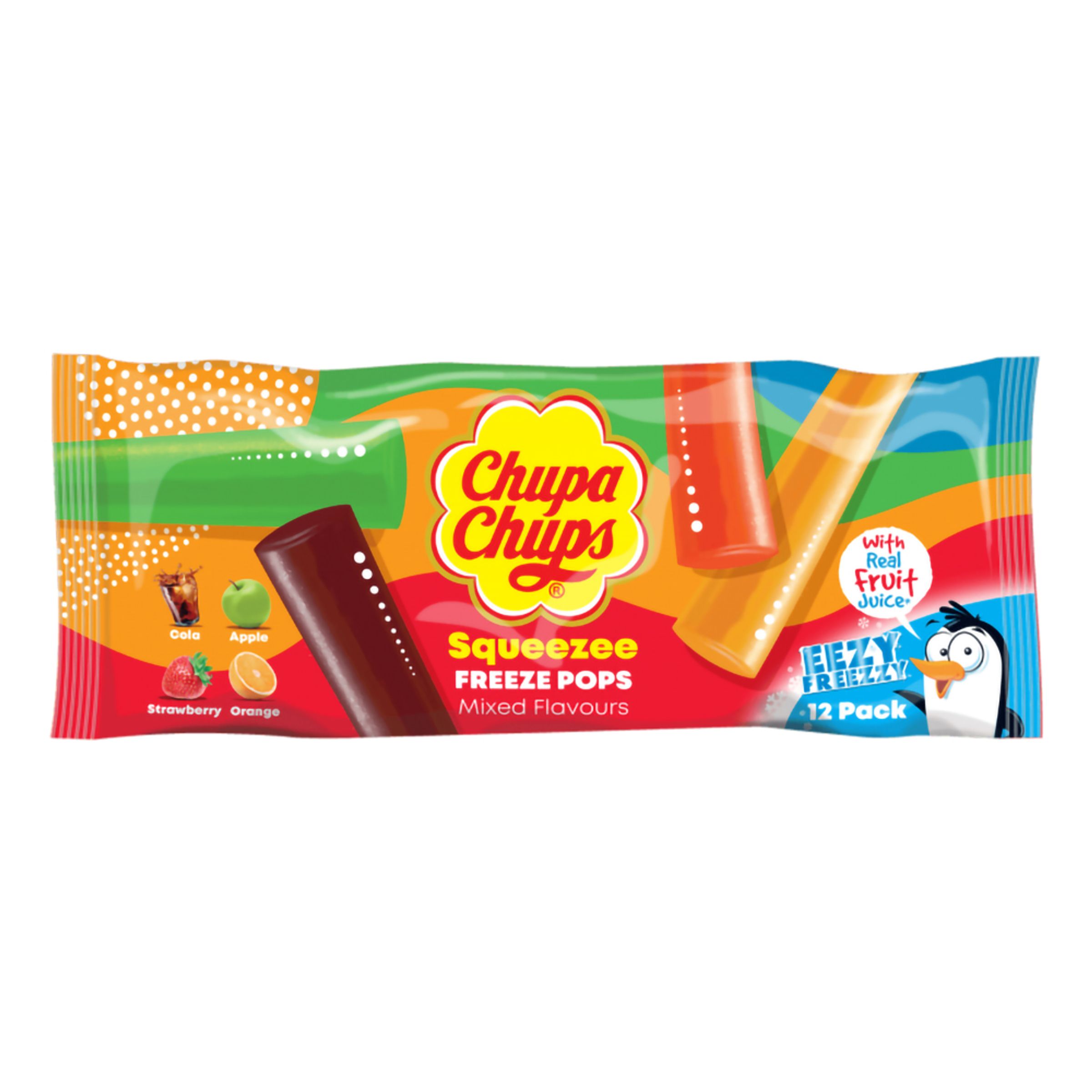 Chupa Chups Squeezee Freeze Pops - 12-pak