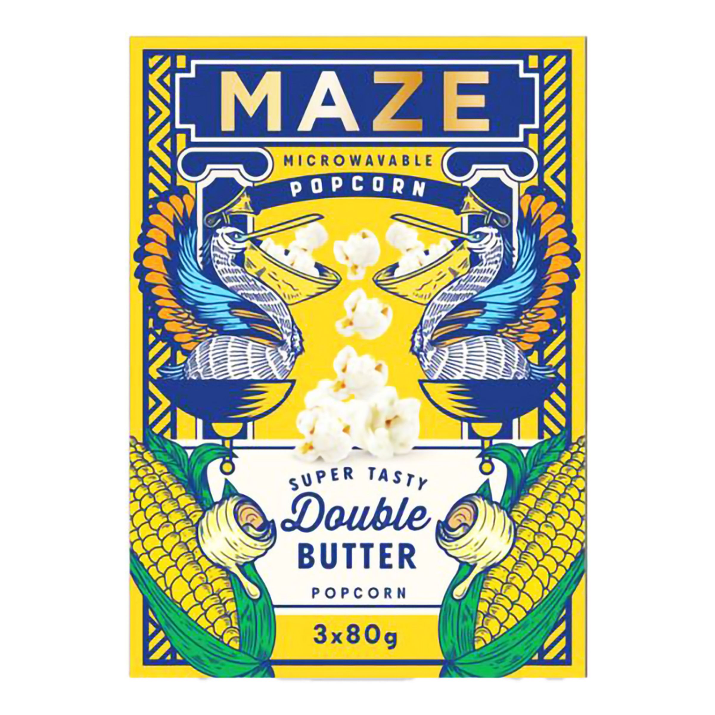 Maze Popcorn Double Butter - 3-pak