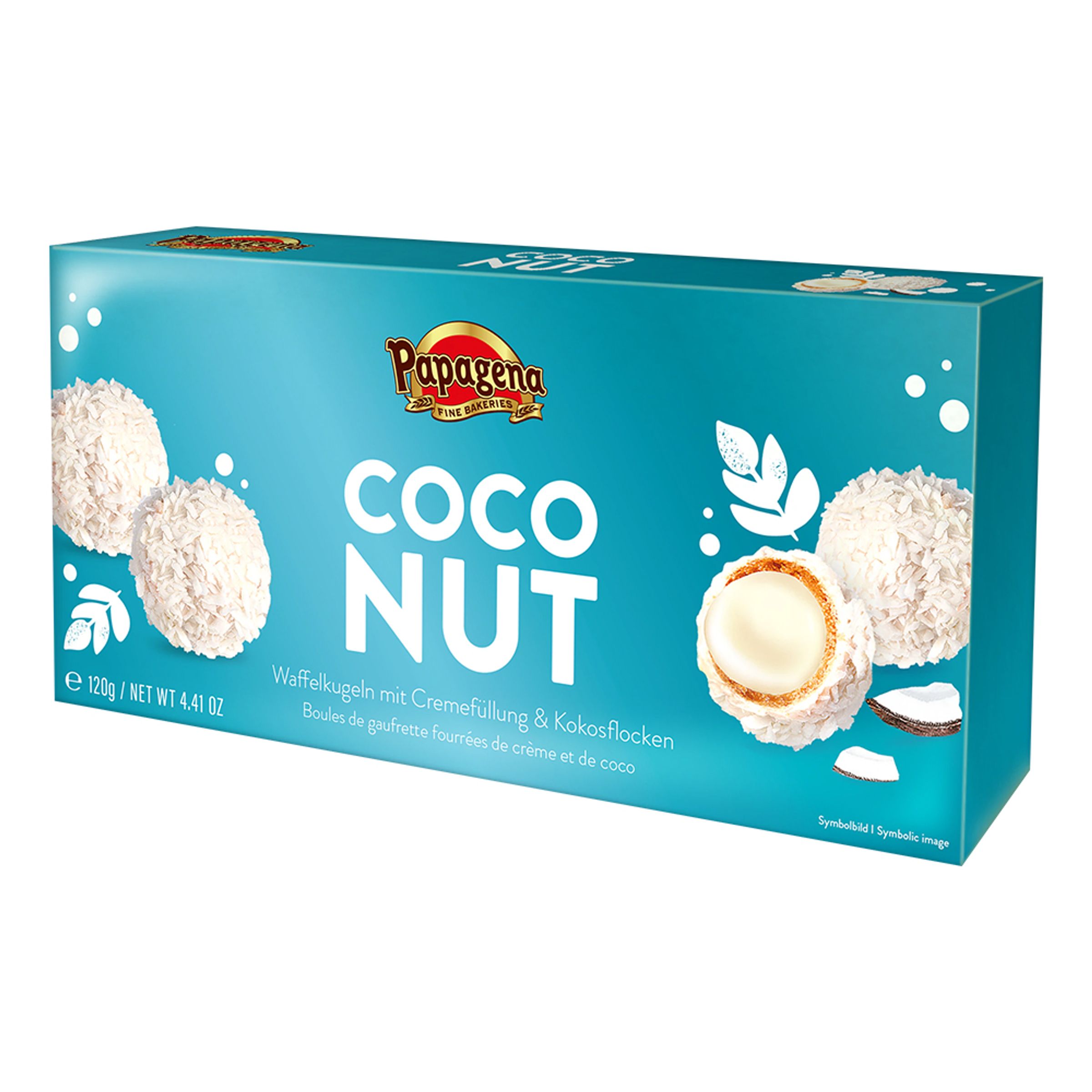 Papagena Vaffelkugler med Kokosfyld - 120 gram