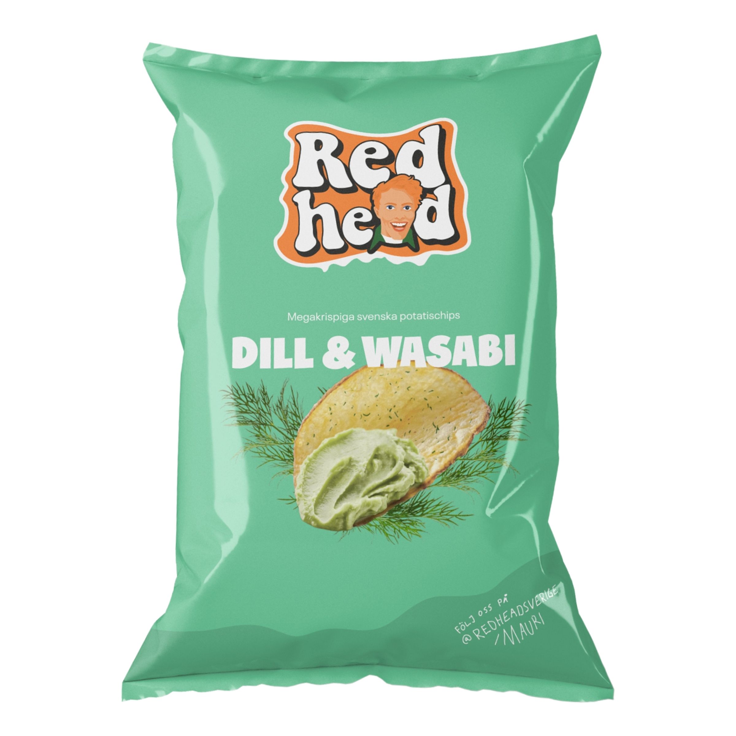 Redhead Dild & Wasabi Chips - 150 gram