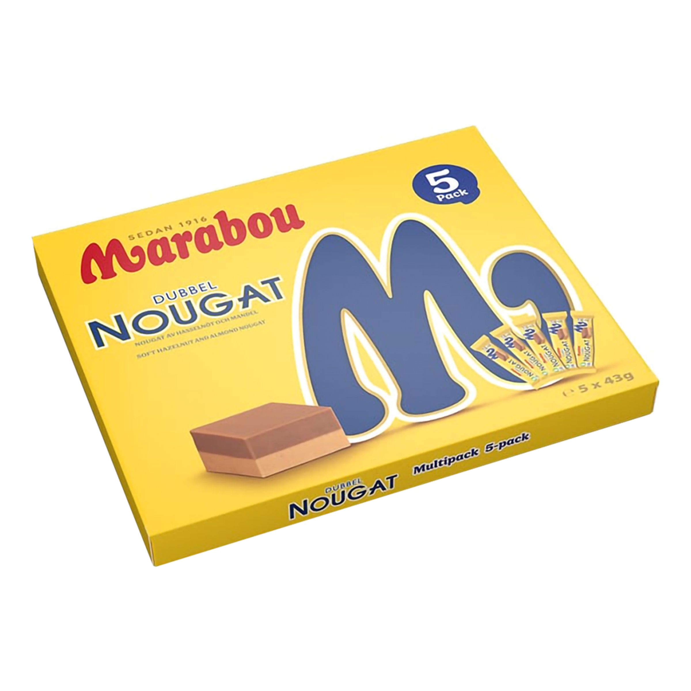 Marabou Dobbelt Nougat Chokoladeæske - 215 gram