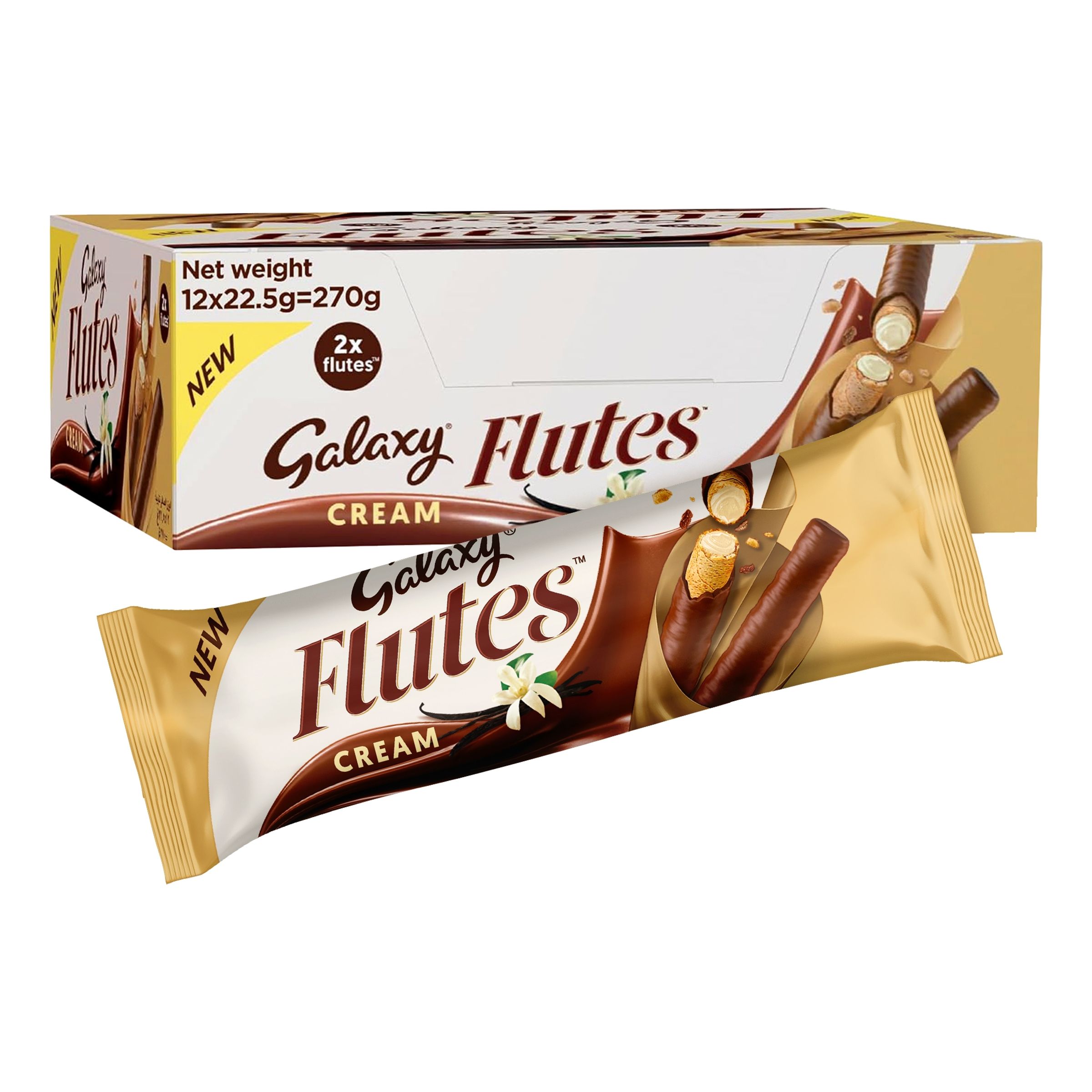 Galaxy Flutes Cream Økonomipakke - 12-pak