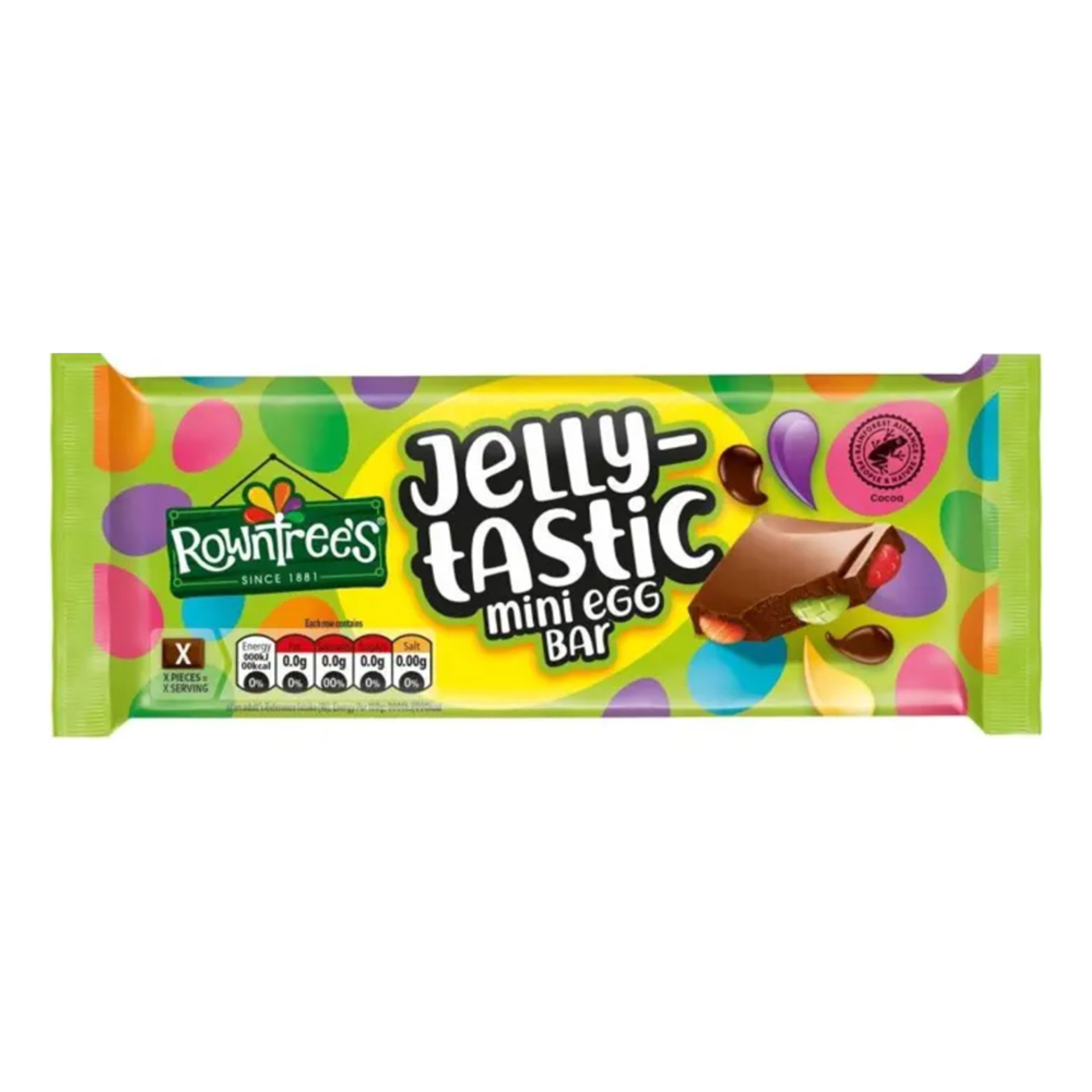 Rowntrees Jellytastic Mini Egg Chokoladebar - 100 gram
