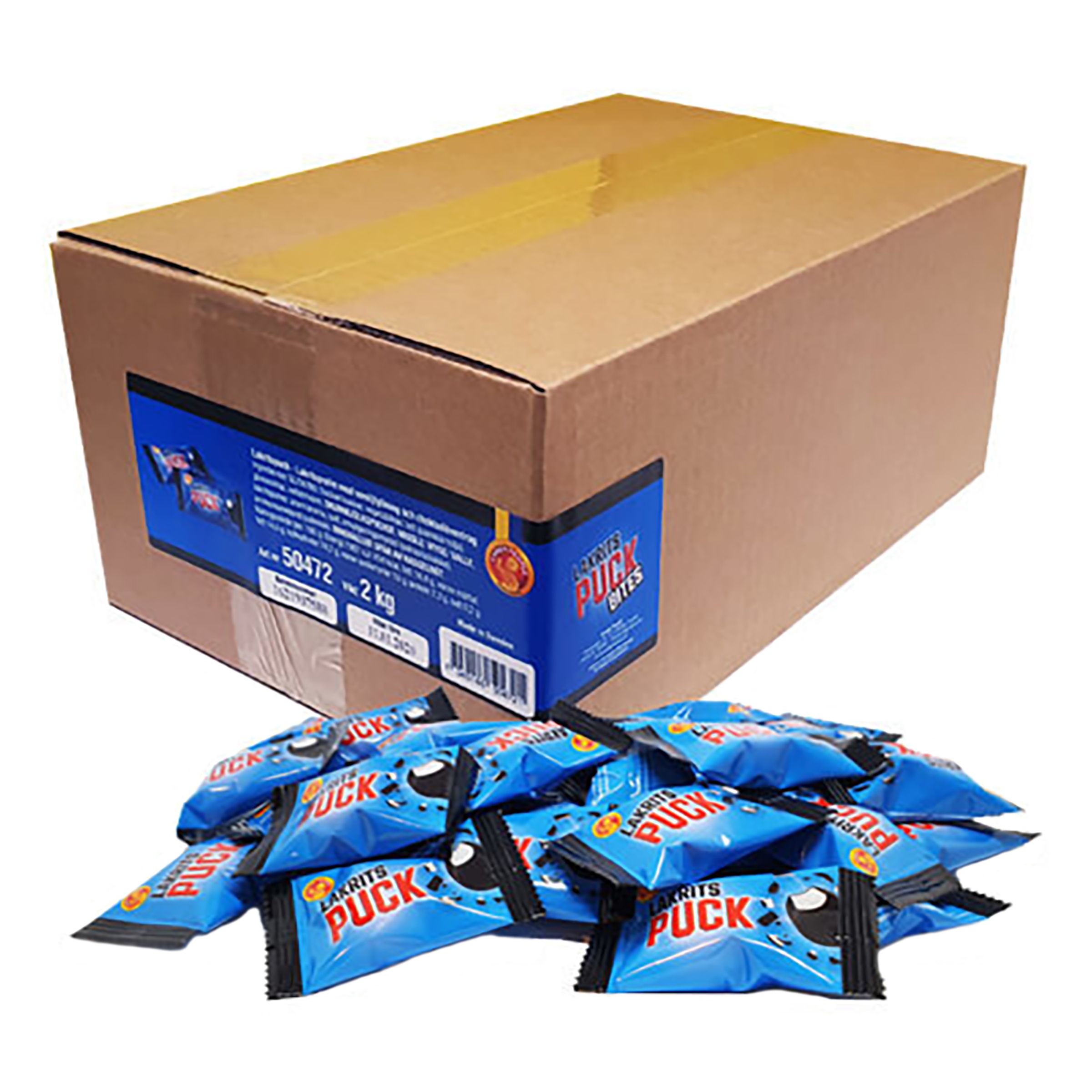 Lakritspuck Bites Økonomipakke - 2 kg