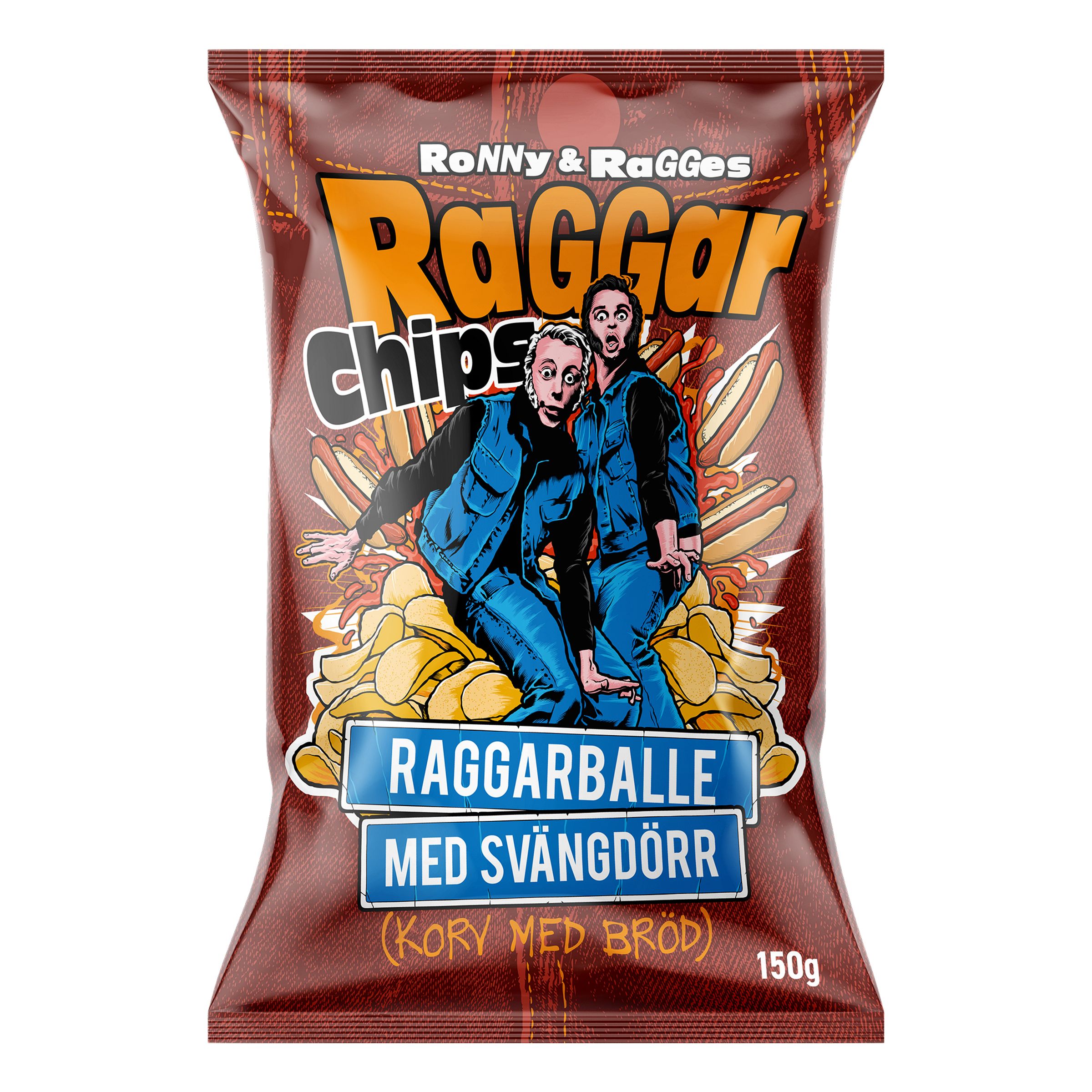 Raggarchips Raggarballe med Svingdør - 150 gram