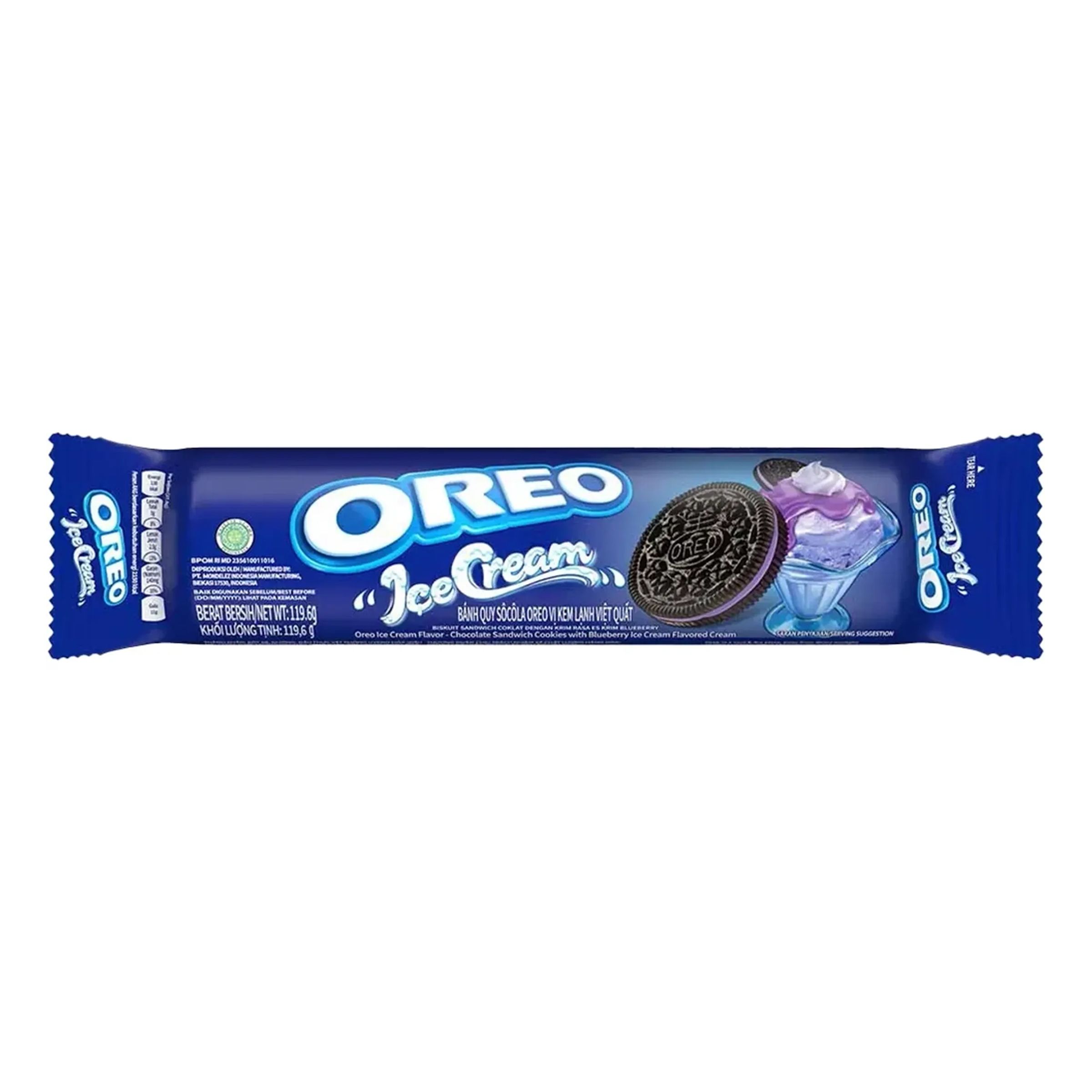 Oreo Is Blåbær Cookie - 119,6 gram