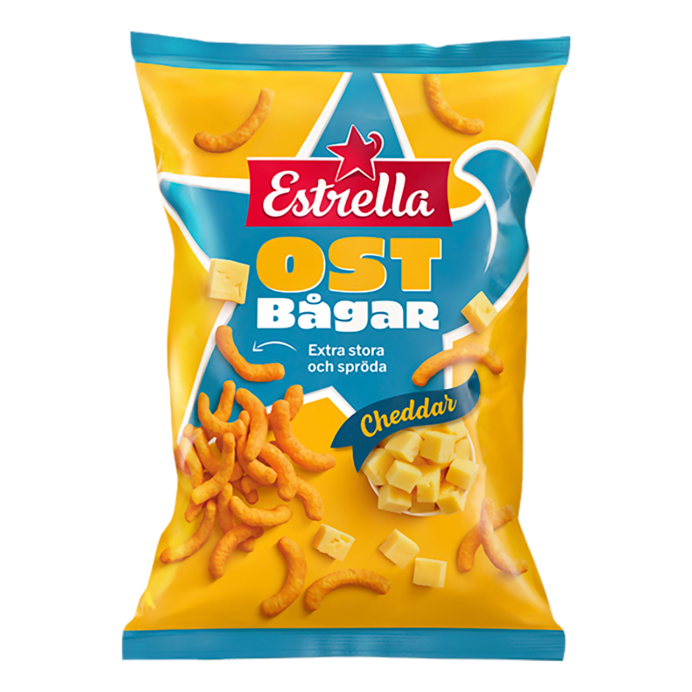 Estrella Ostepops Ekstra Store Cheddar - 210 gram