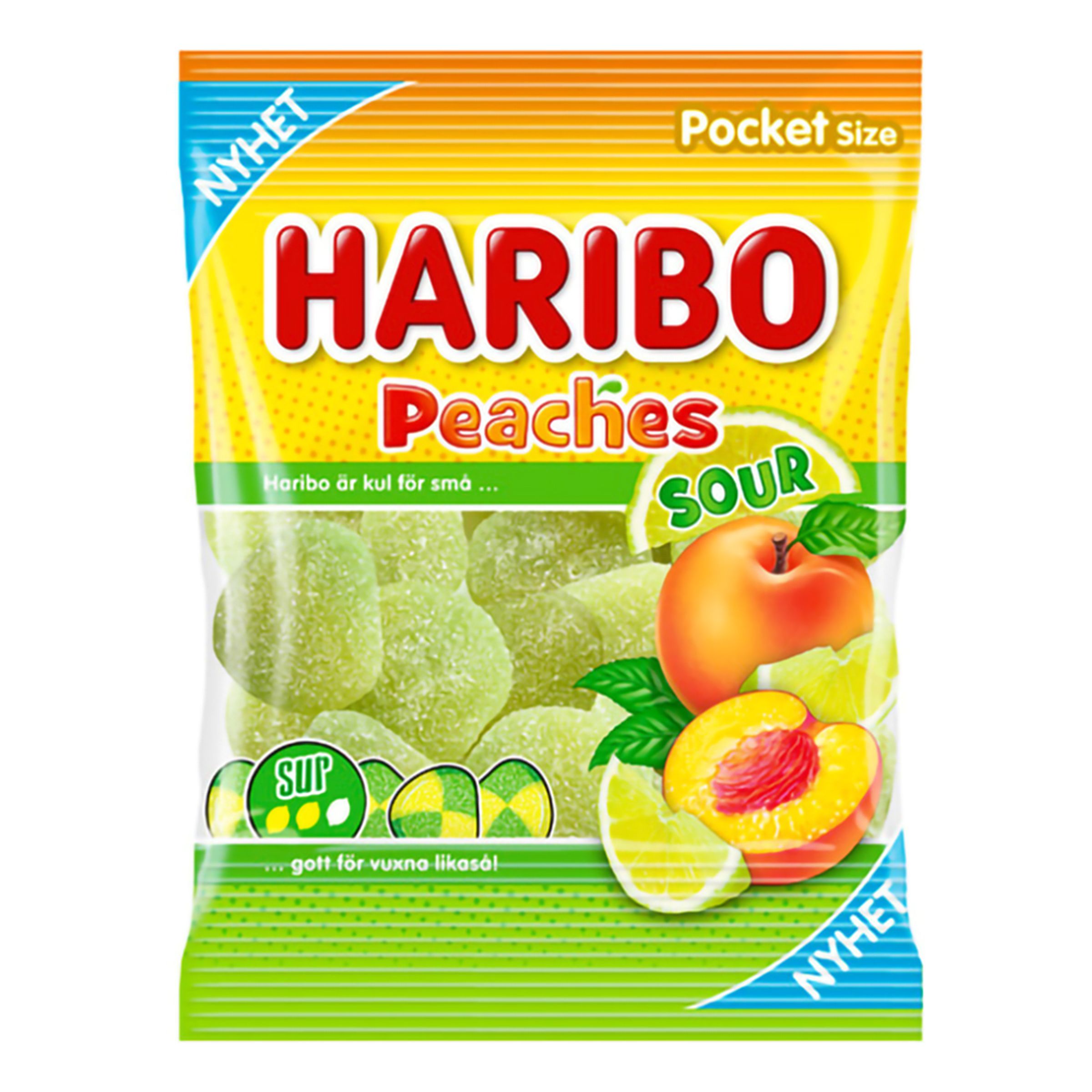 Haribo Sure Ferskner - 70 gram