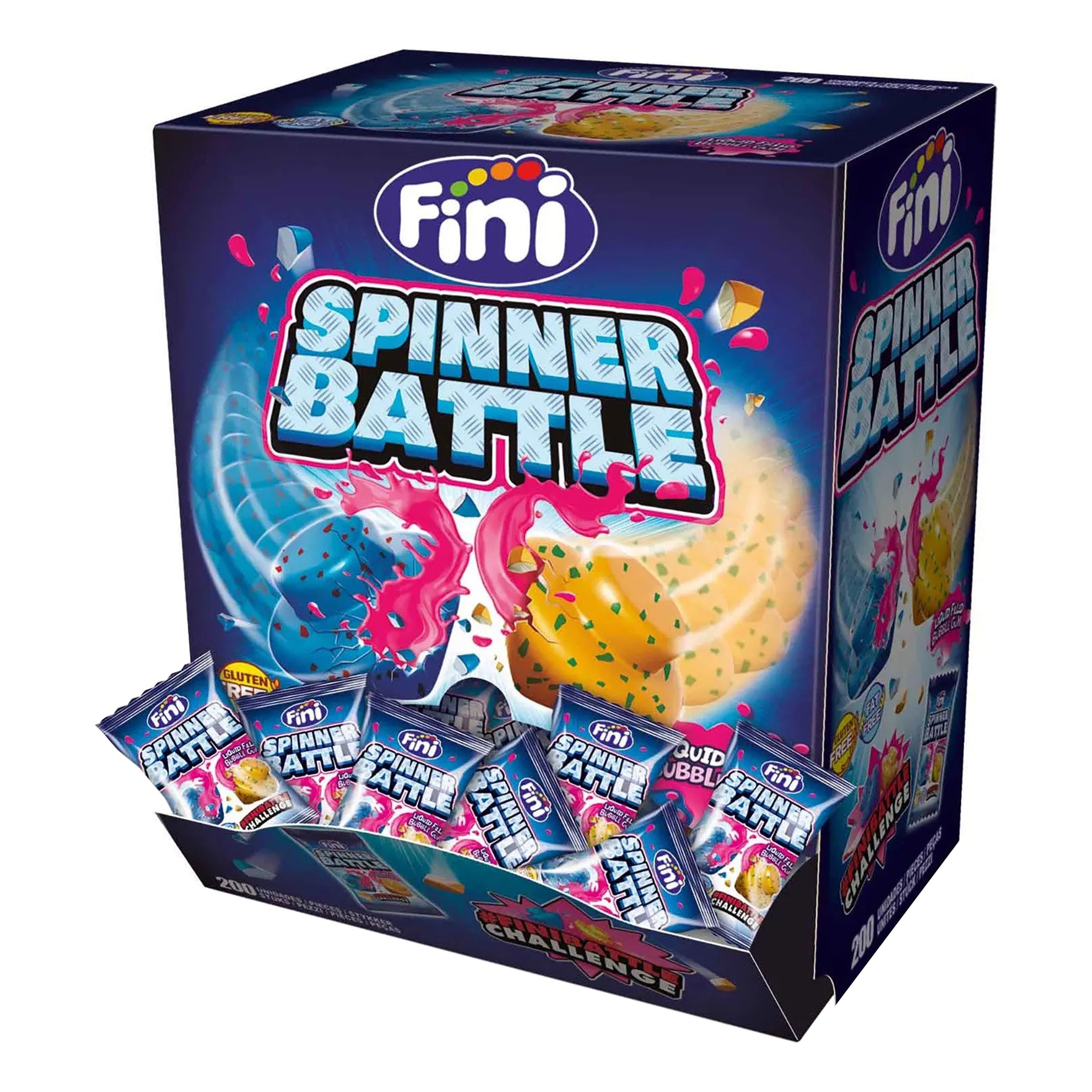 Fini Spinner Battle Bubble Gum Økonomipakke - 200-pak