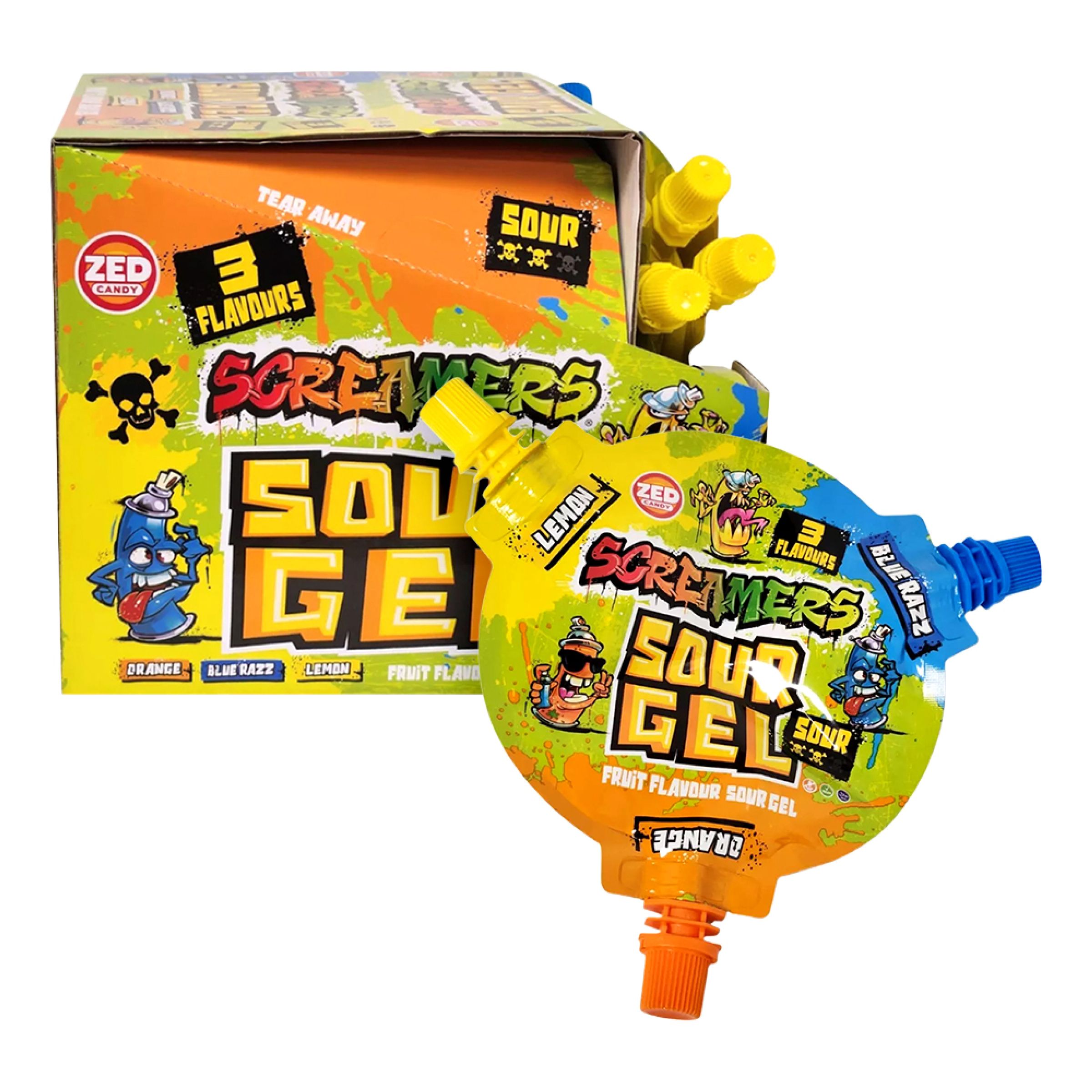 Screamers Sour Gel Økonomipakke - 12-pak