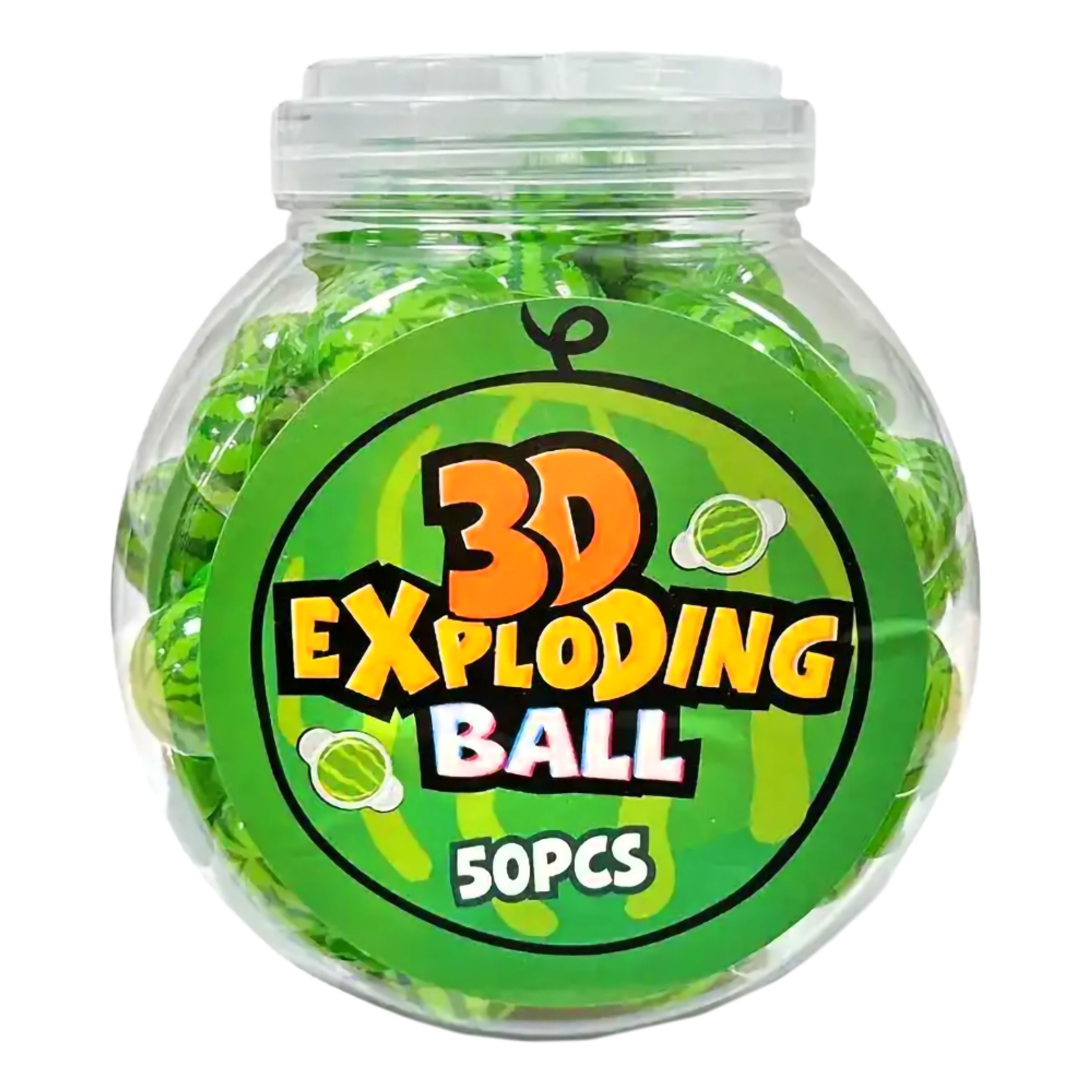 3D Vandmeloner Exploding Ball Økonomipakke - 50-pak