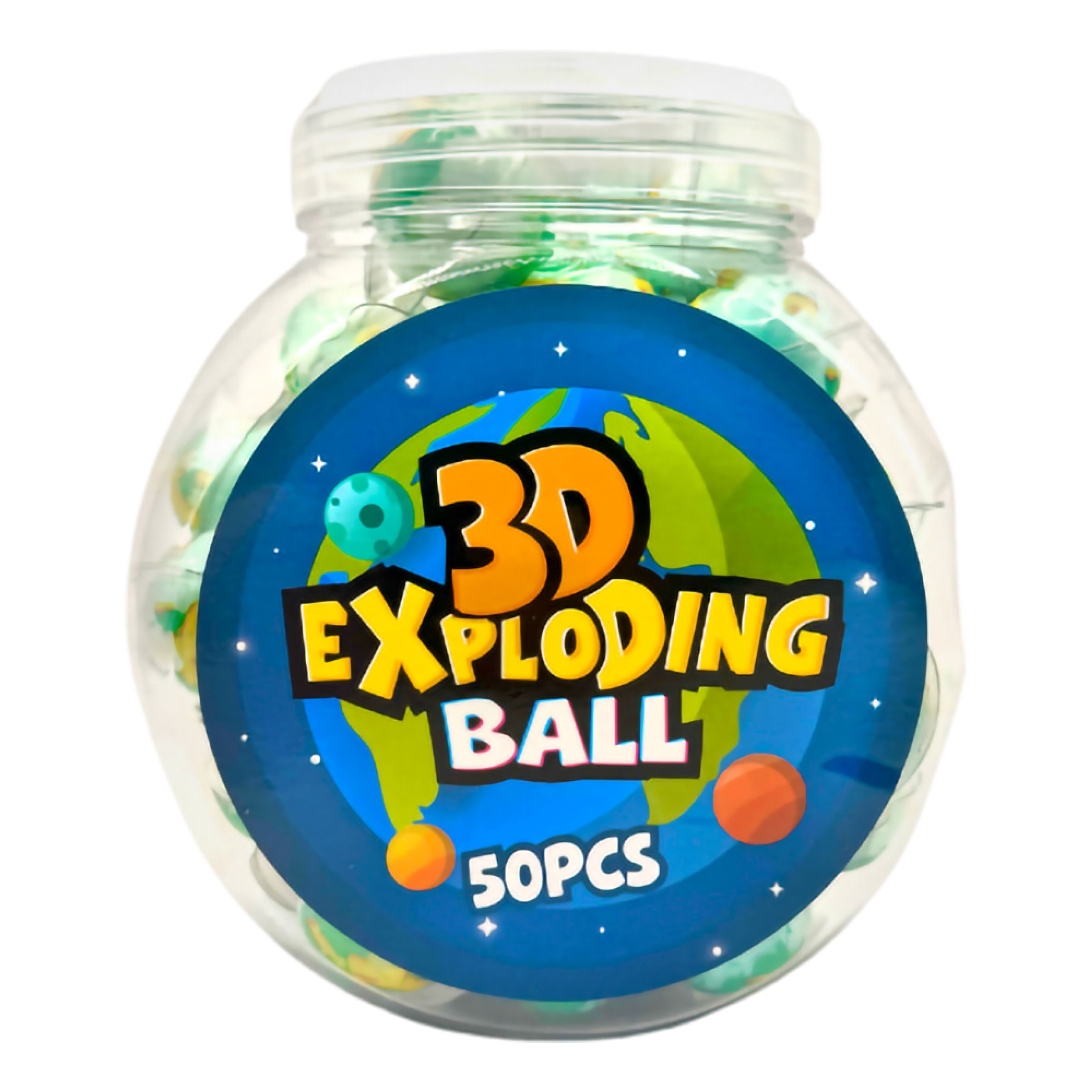 3D Planet Exploding Ball Økonomipakke - 50-pak