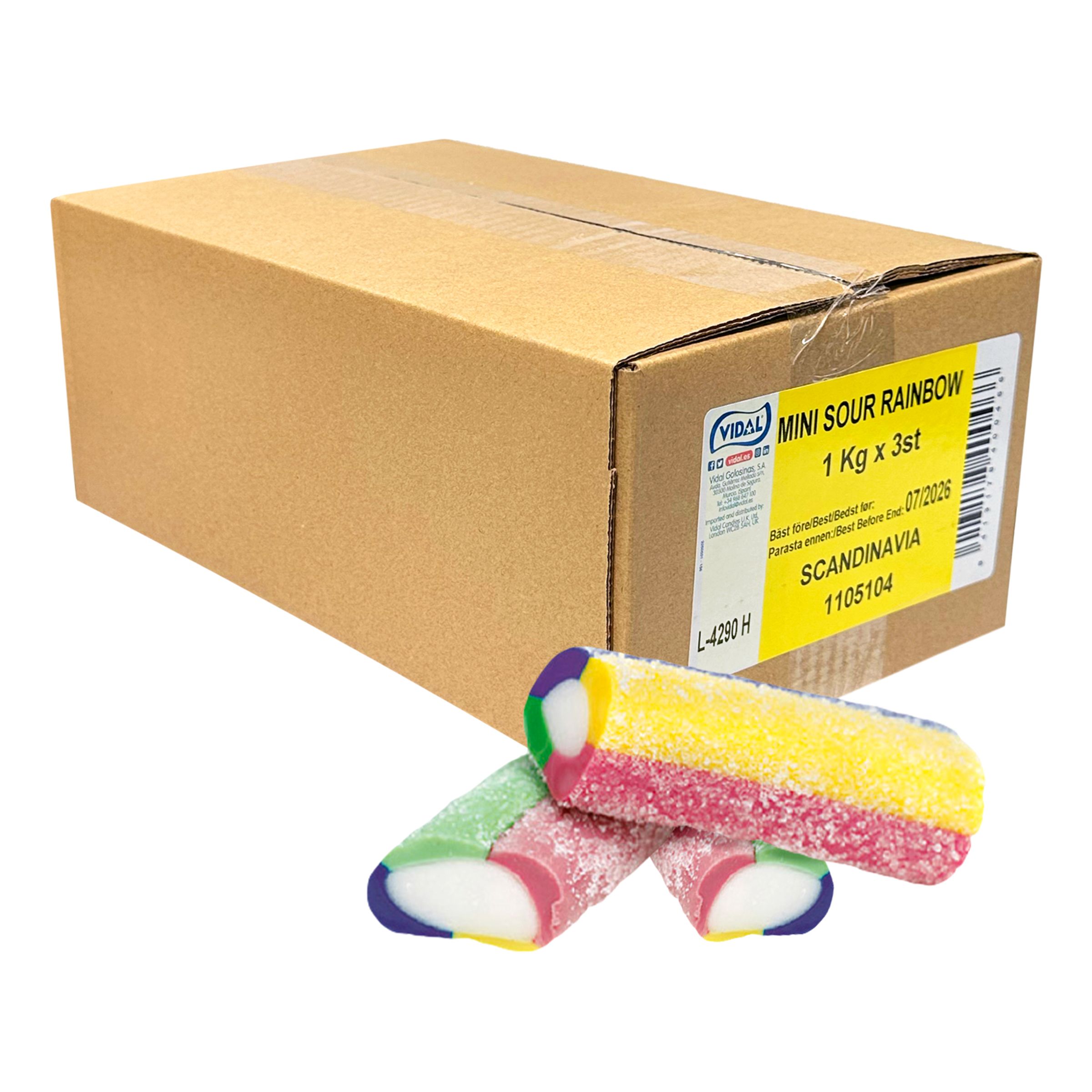 Mini Sour Rainbow Økonomipakke - 3 kg