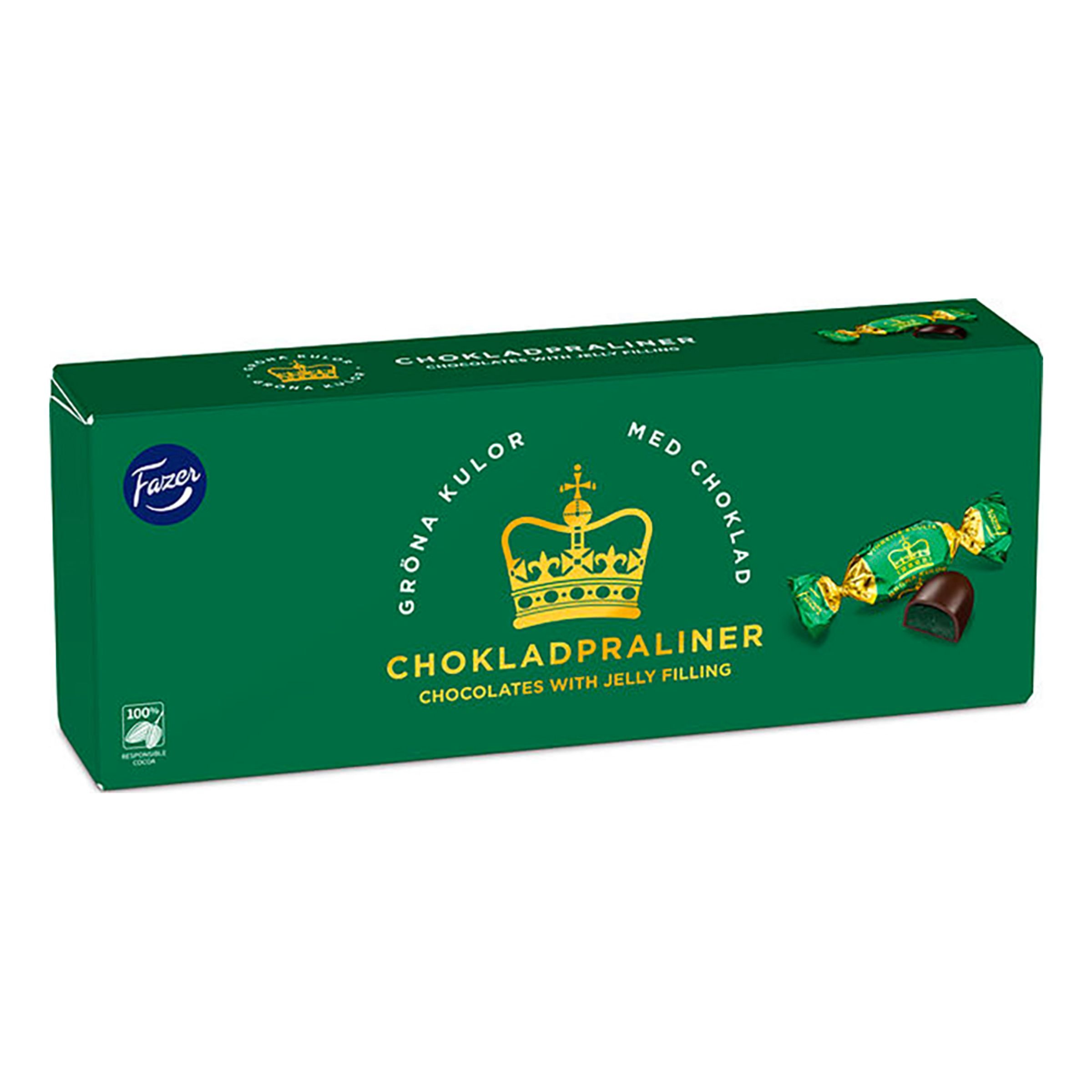 Grønne Kugler Chokoladepraliner Æske - 250 gram