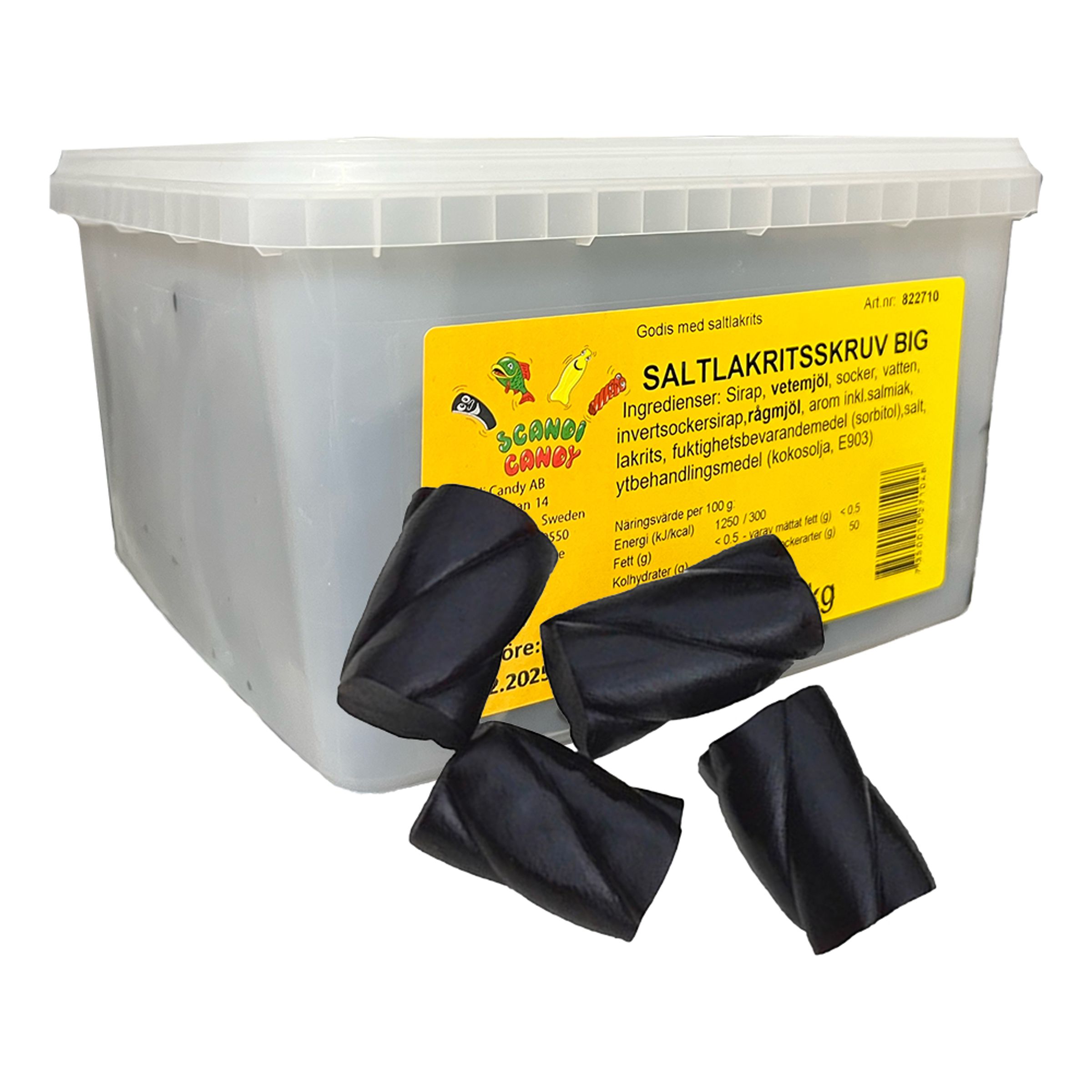 Saltlakrids Skruer Økonomipakke - 2 kg