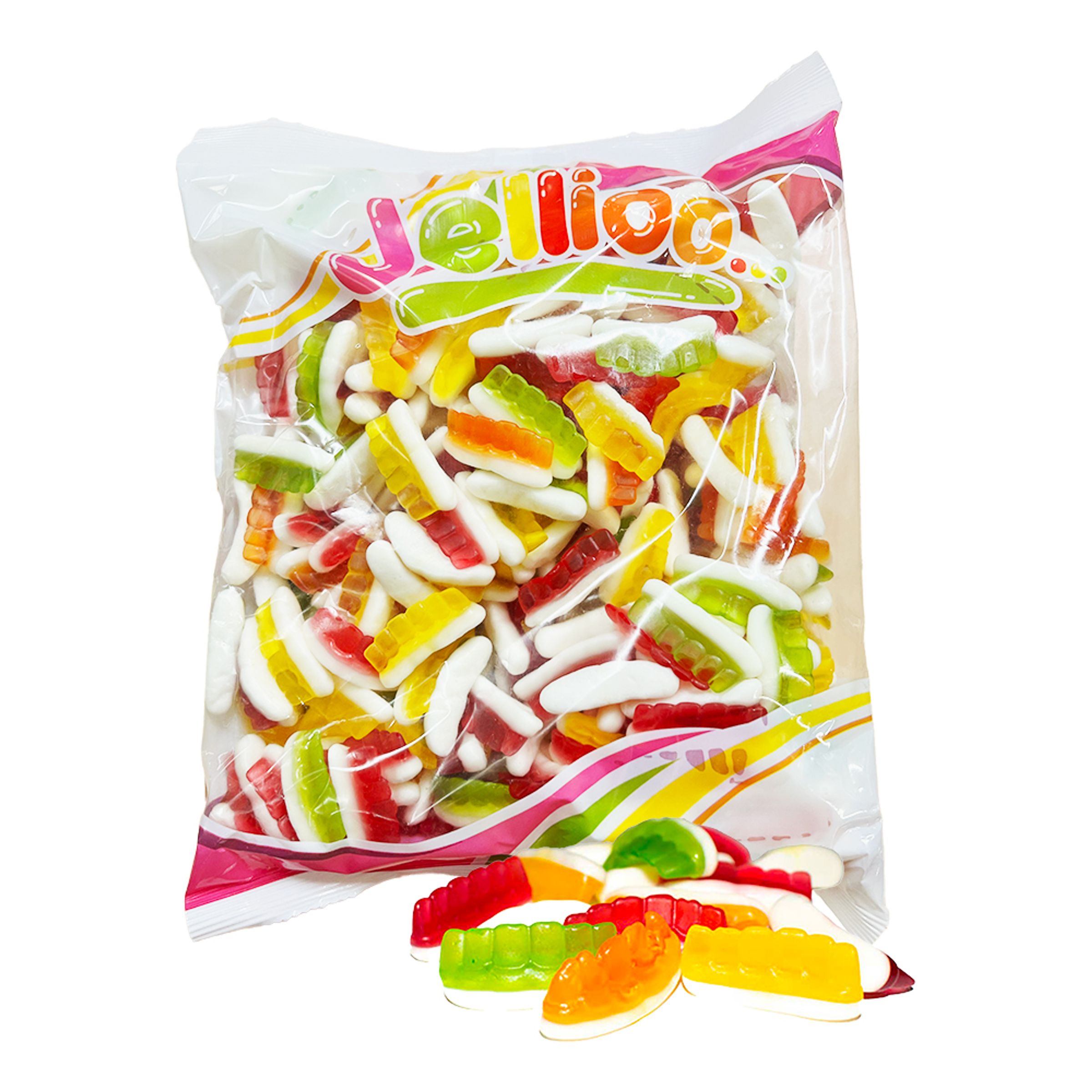 Tænder Frugtsmag Gelé/Skum Økonomipakke  - 1 kg