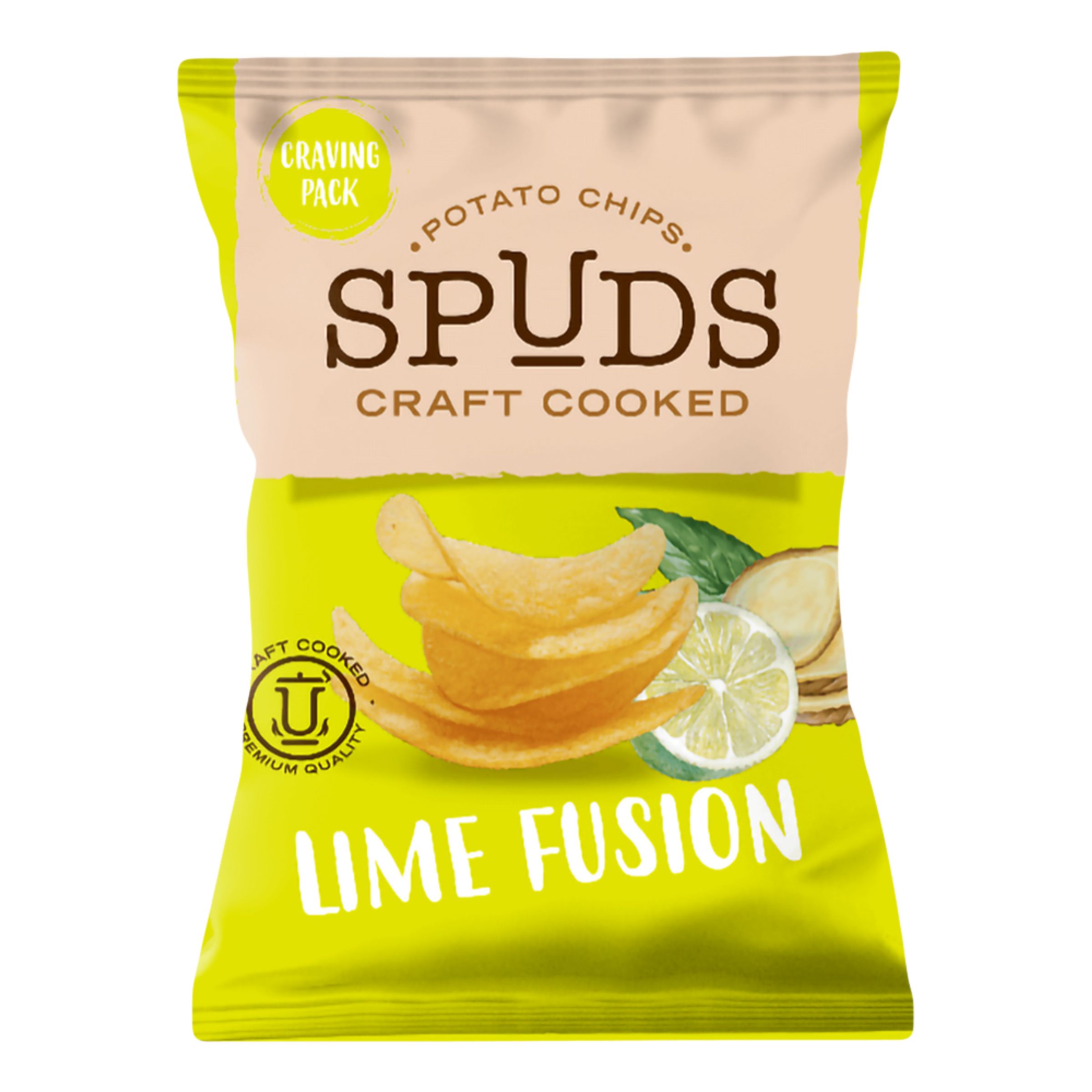 Spuds Craft Cooked Lime Fusion - 145 gram