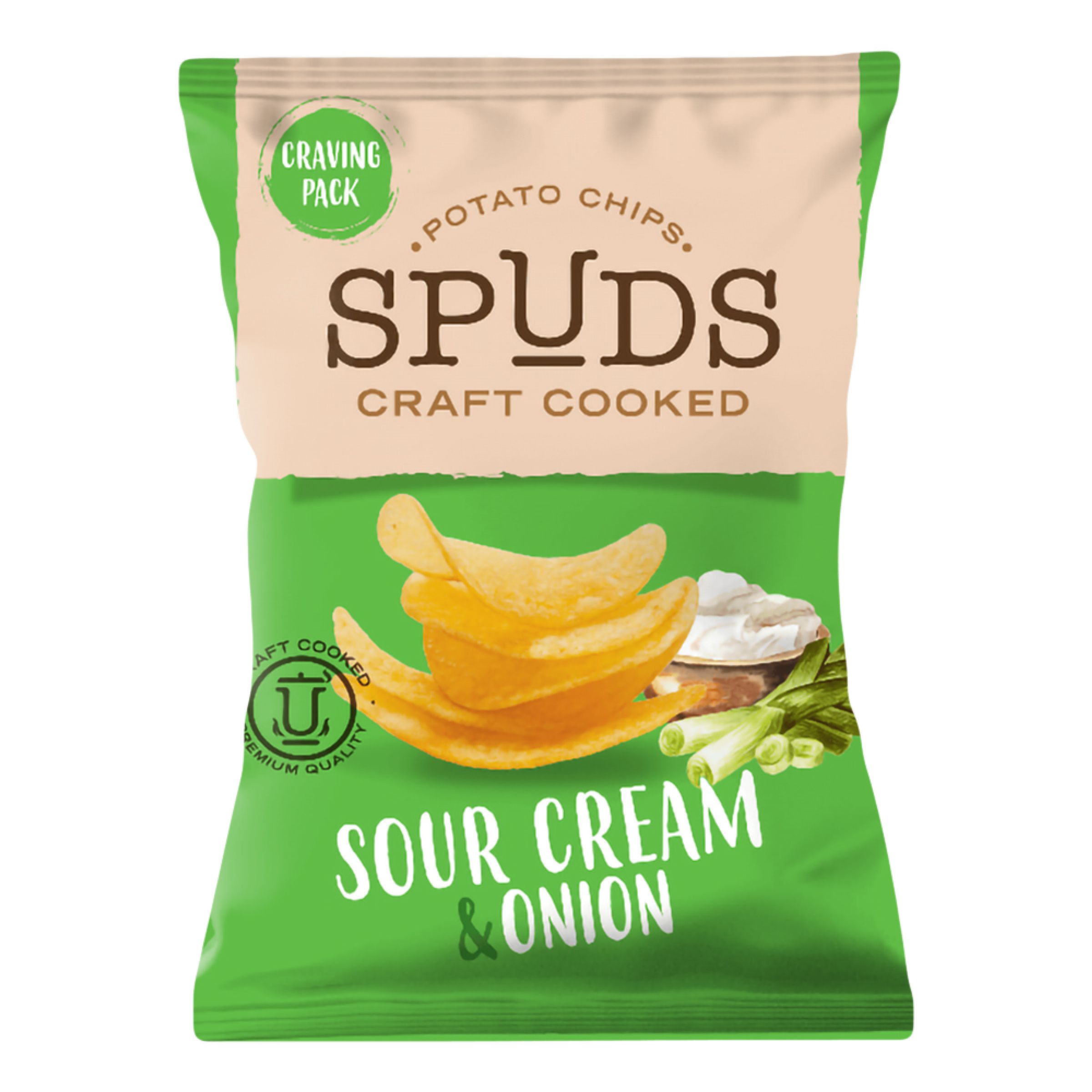 Spuds Craft Cooked Sour Cream & Onion - 145 gram