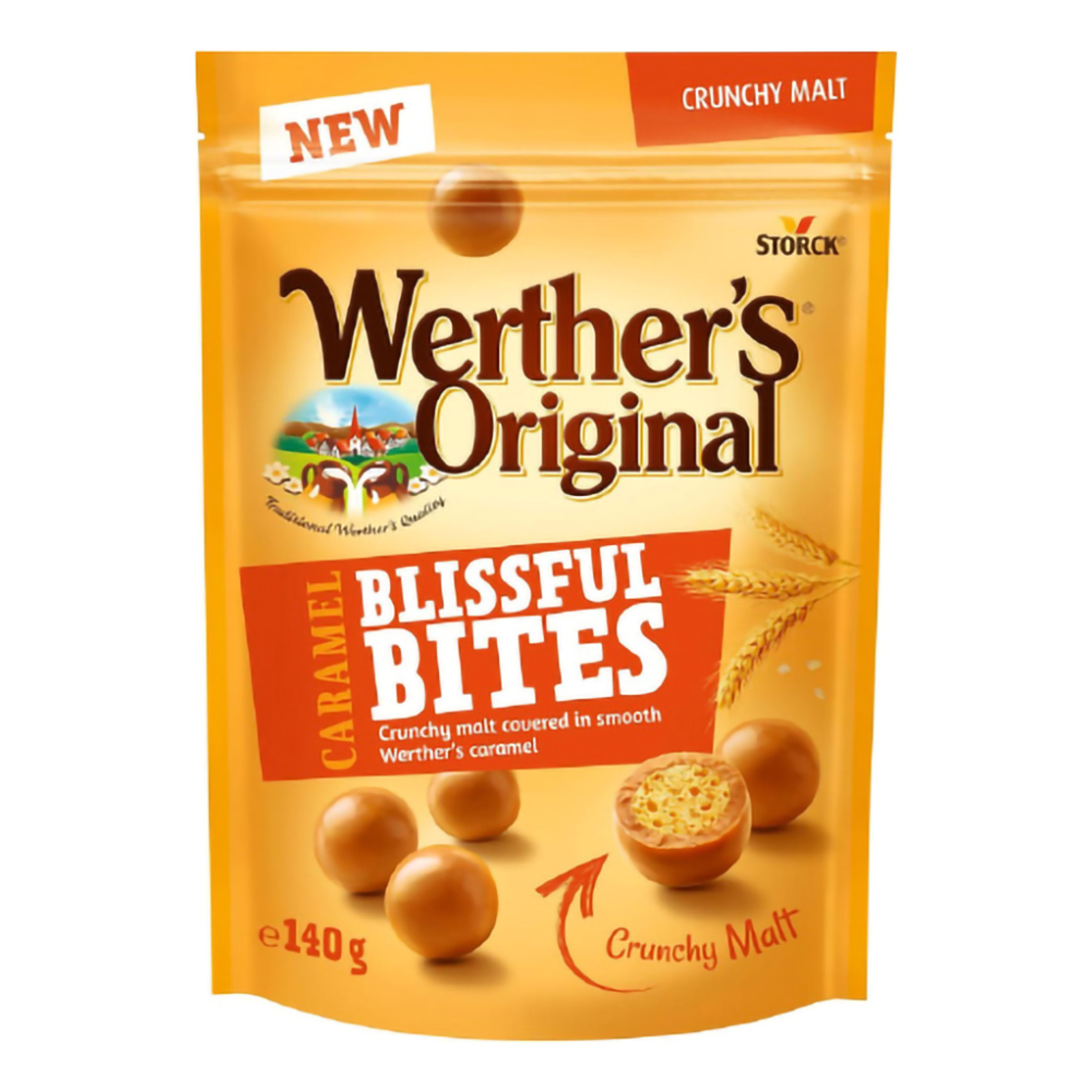 Werther's Original Caramel Blissful Bites Crunchy Malt - 140 gram